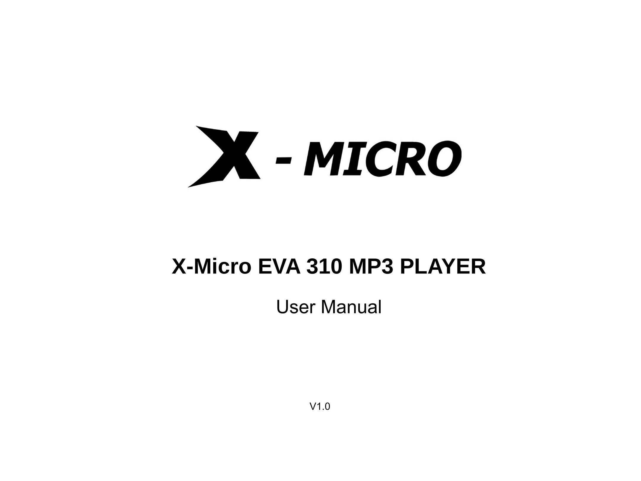 X-Micro Tech. EVA 310 MP3 Player User Manual
