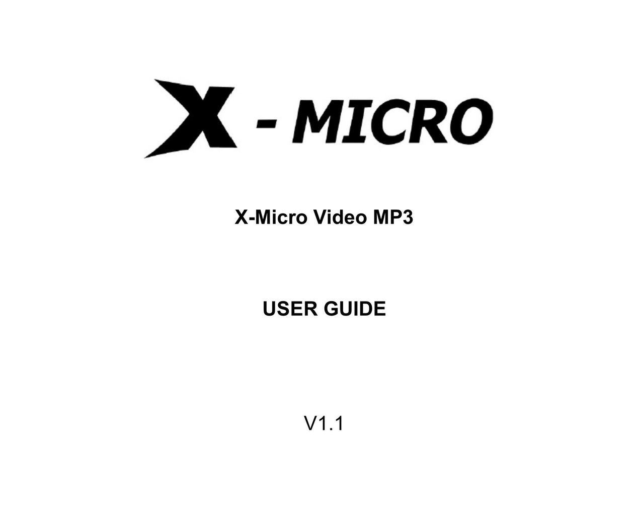 X-Micro Tech. XMP3-M256F MP3 Player User Manual