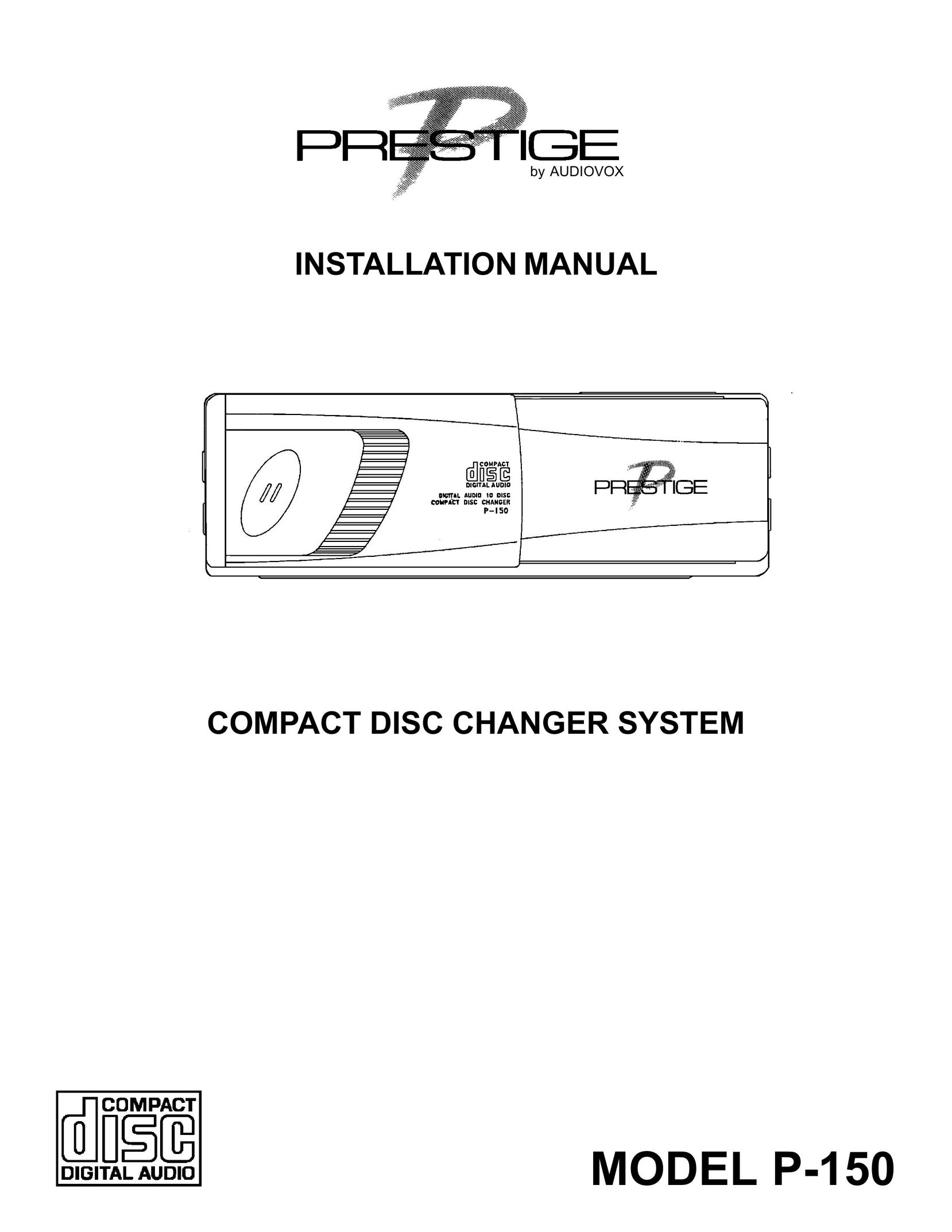 Audiovox P-150 Portable CD Player User Manual