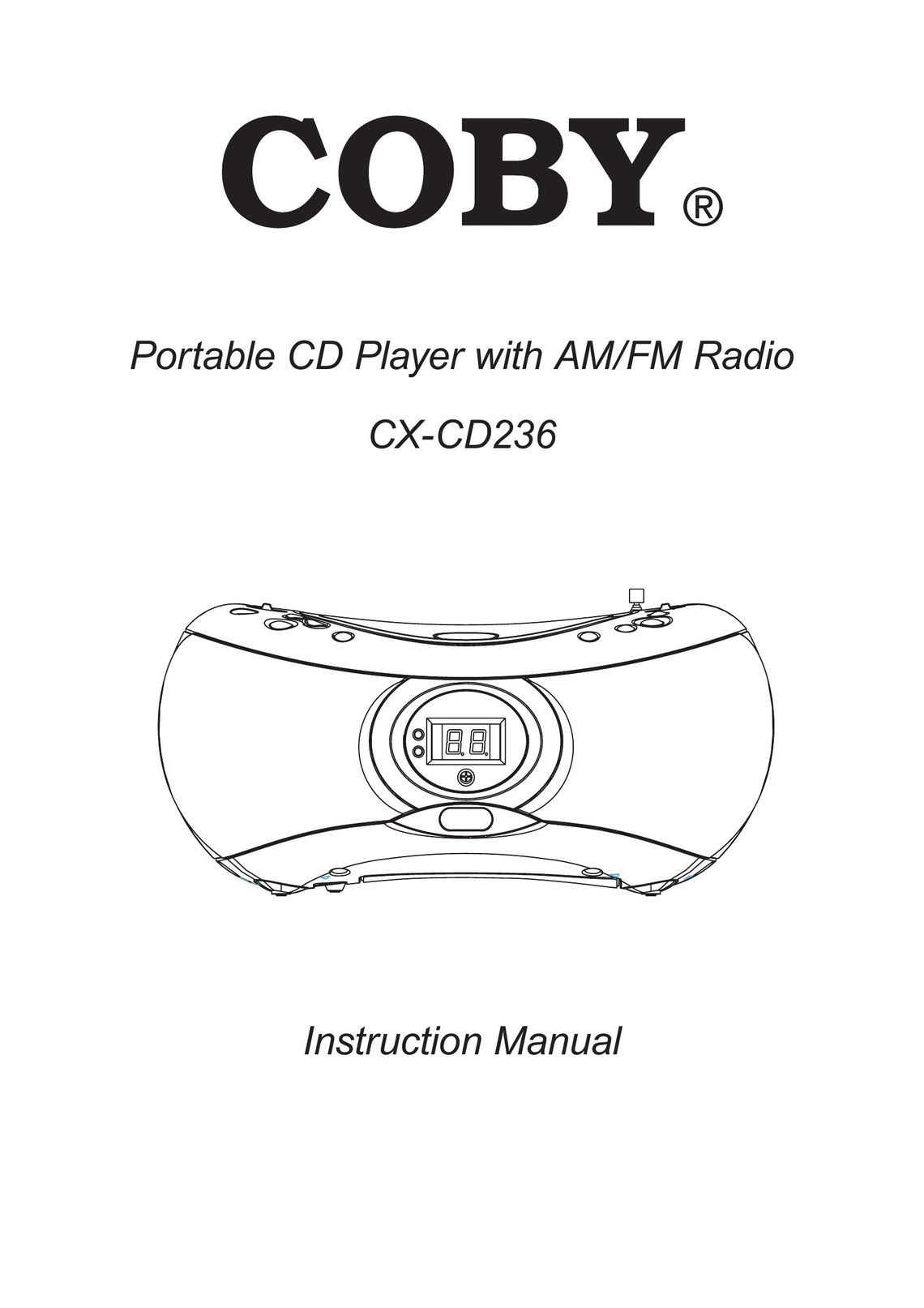 COBY electronic CX-CD236 Portable CD Player User Manual
