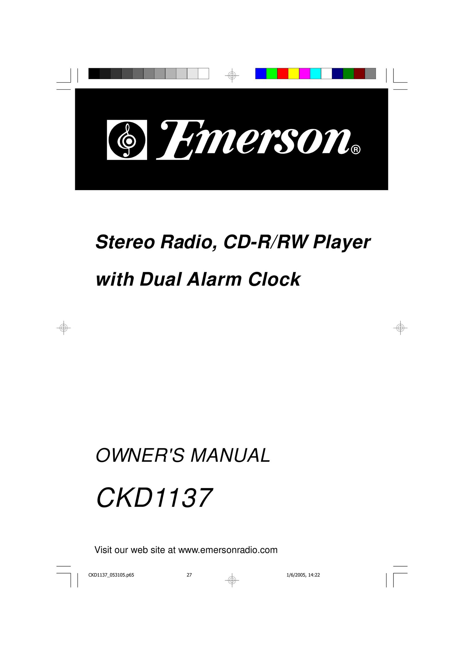 Emerson CKD1137 Portable CD Player User Manual