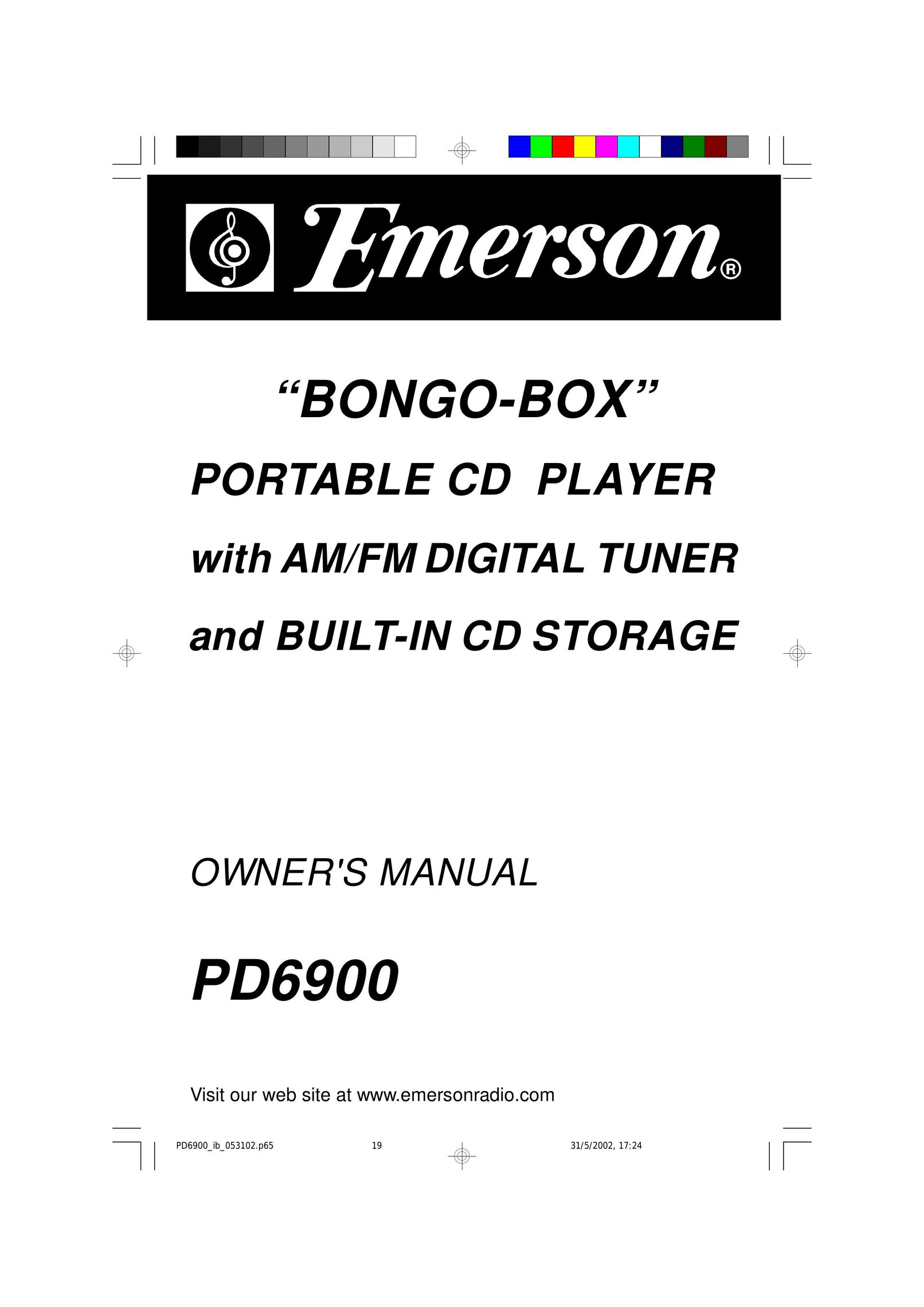 Emerson PD6900 Portable CD Player User Manual