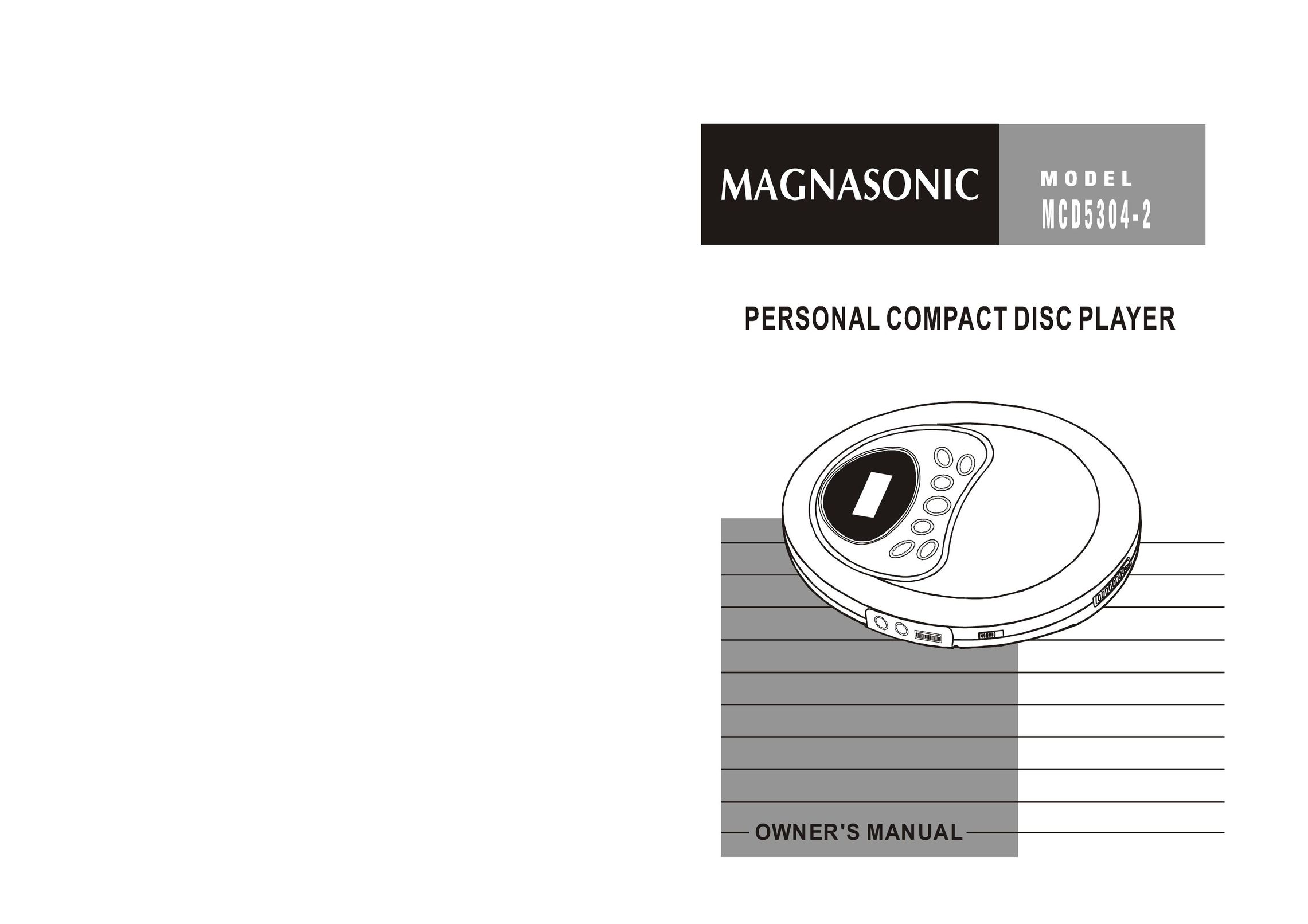 Magnasonic MCD5304-2 Portable CD Player User Manual