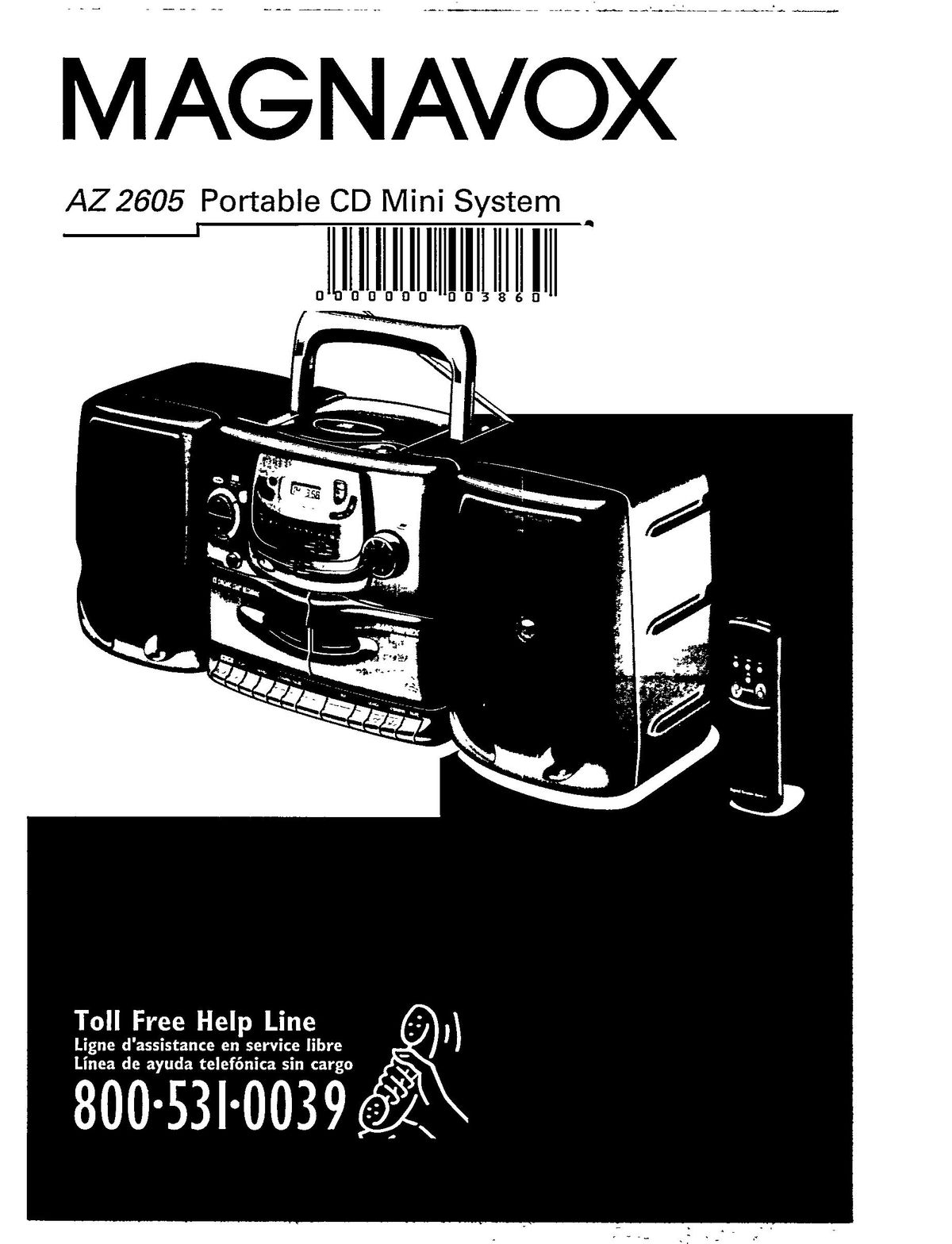 Magnavox AZ 2605 Portable CD Player User Manual