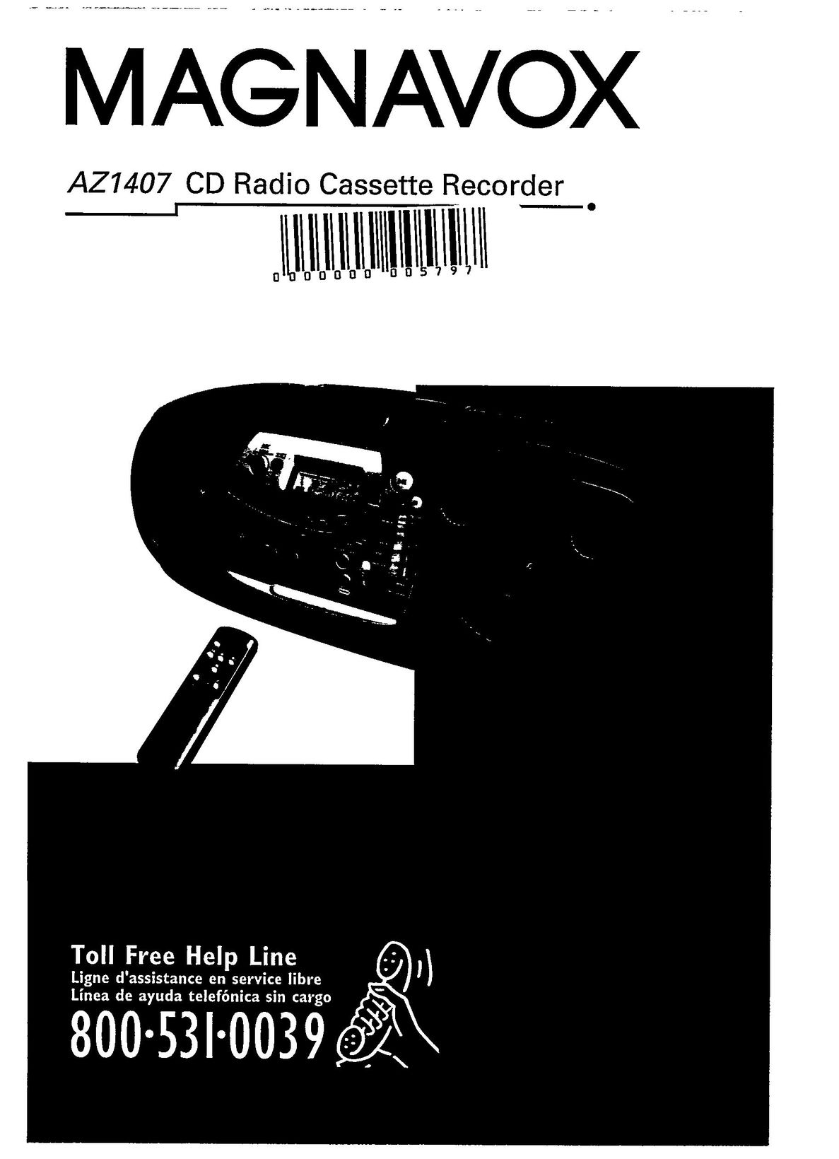 Magnavox AZ1407 Portable CD Player User Manual