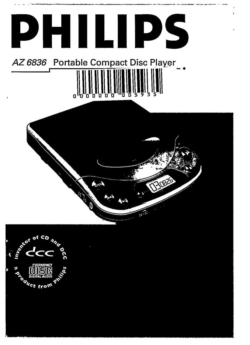 Magnavox AZ6836 Portable CD Player User Manual