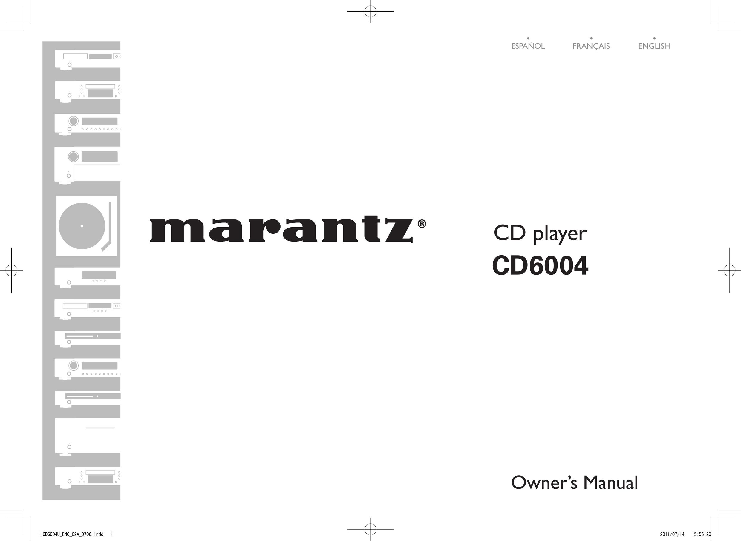 Marantz CD6004 Portable CD Player User Manual