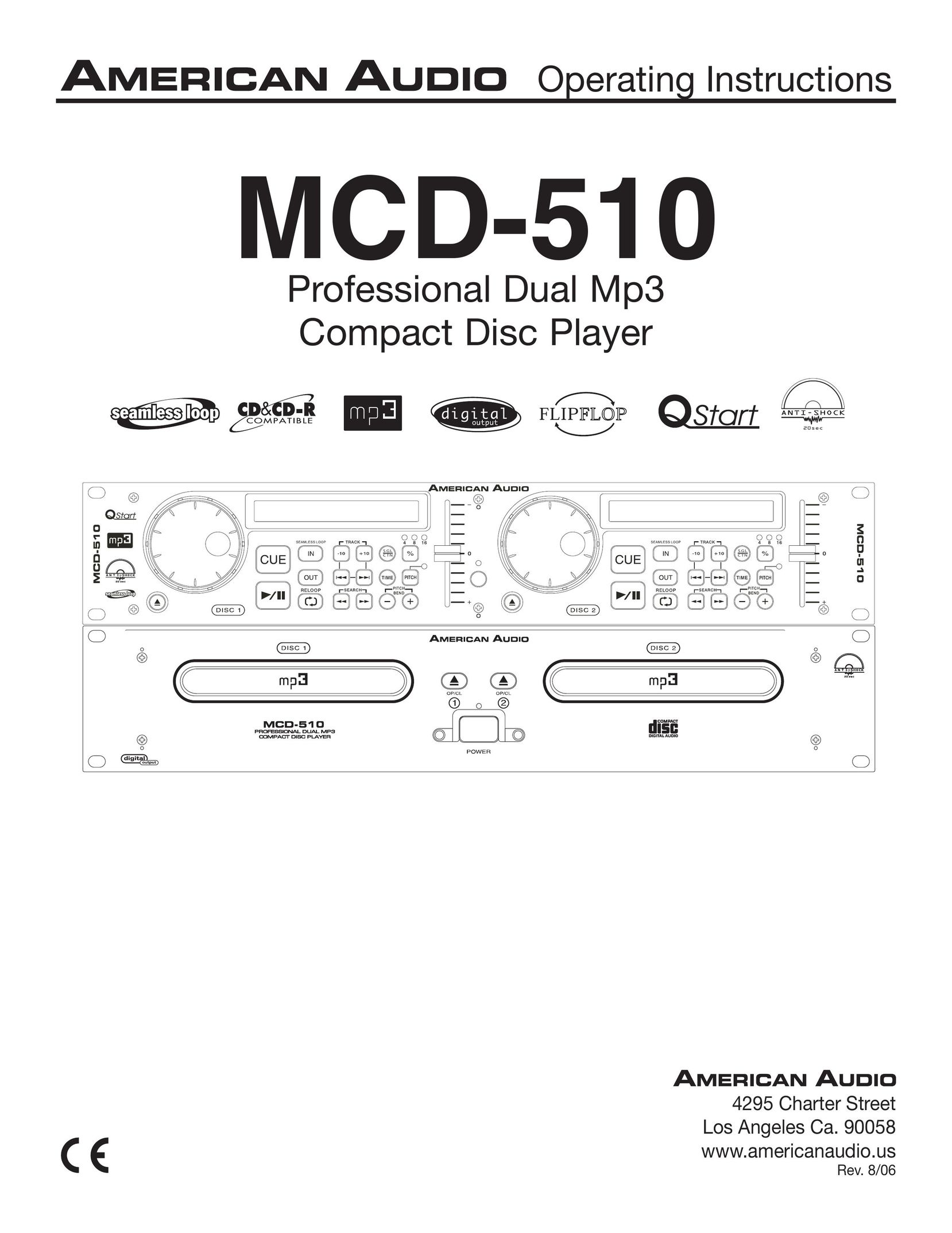 American Audio MCD-510 Portable DVD Player User Manual