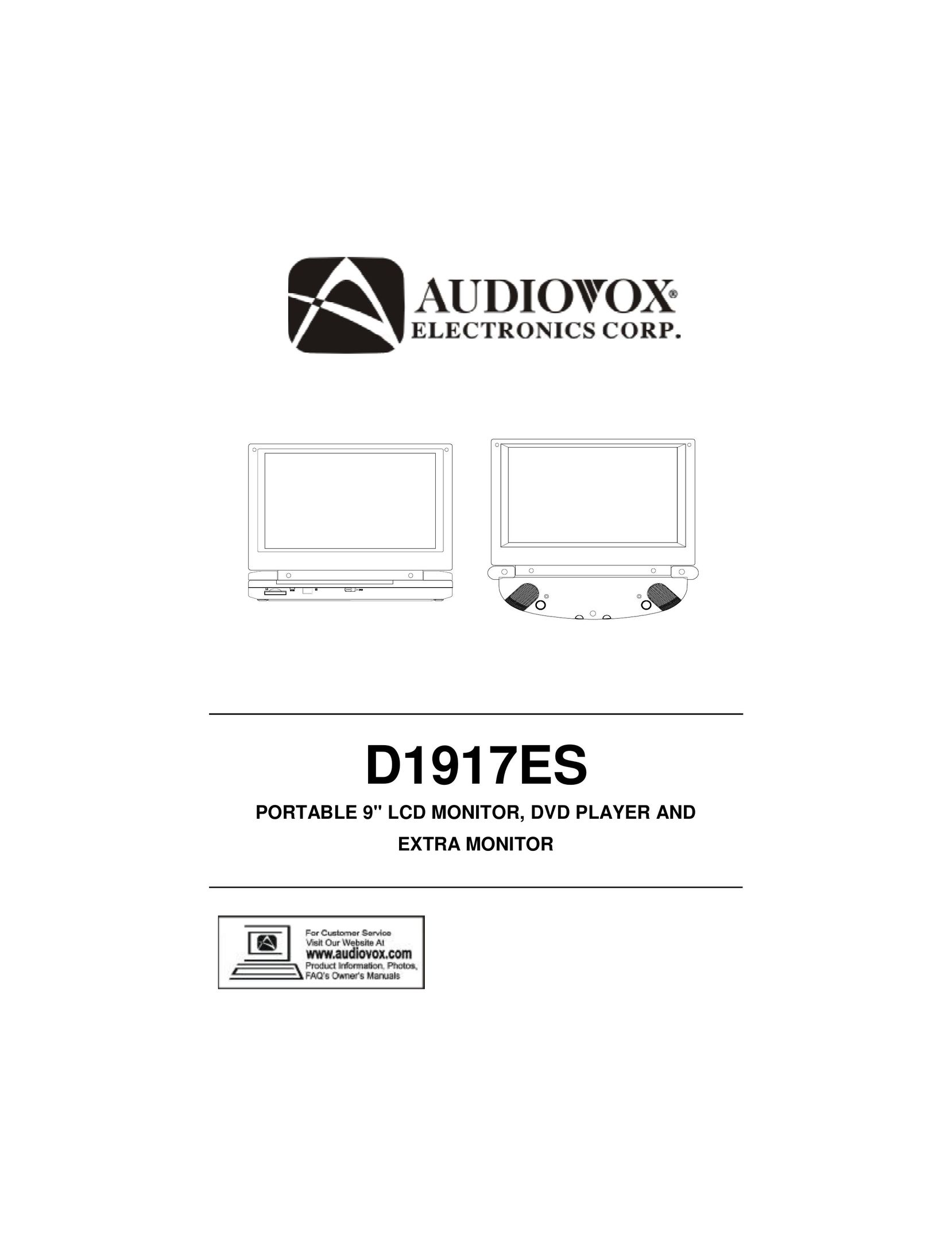 Audiovox D1917ES Portable DVD Player User Manual