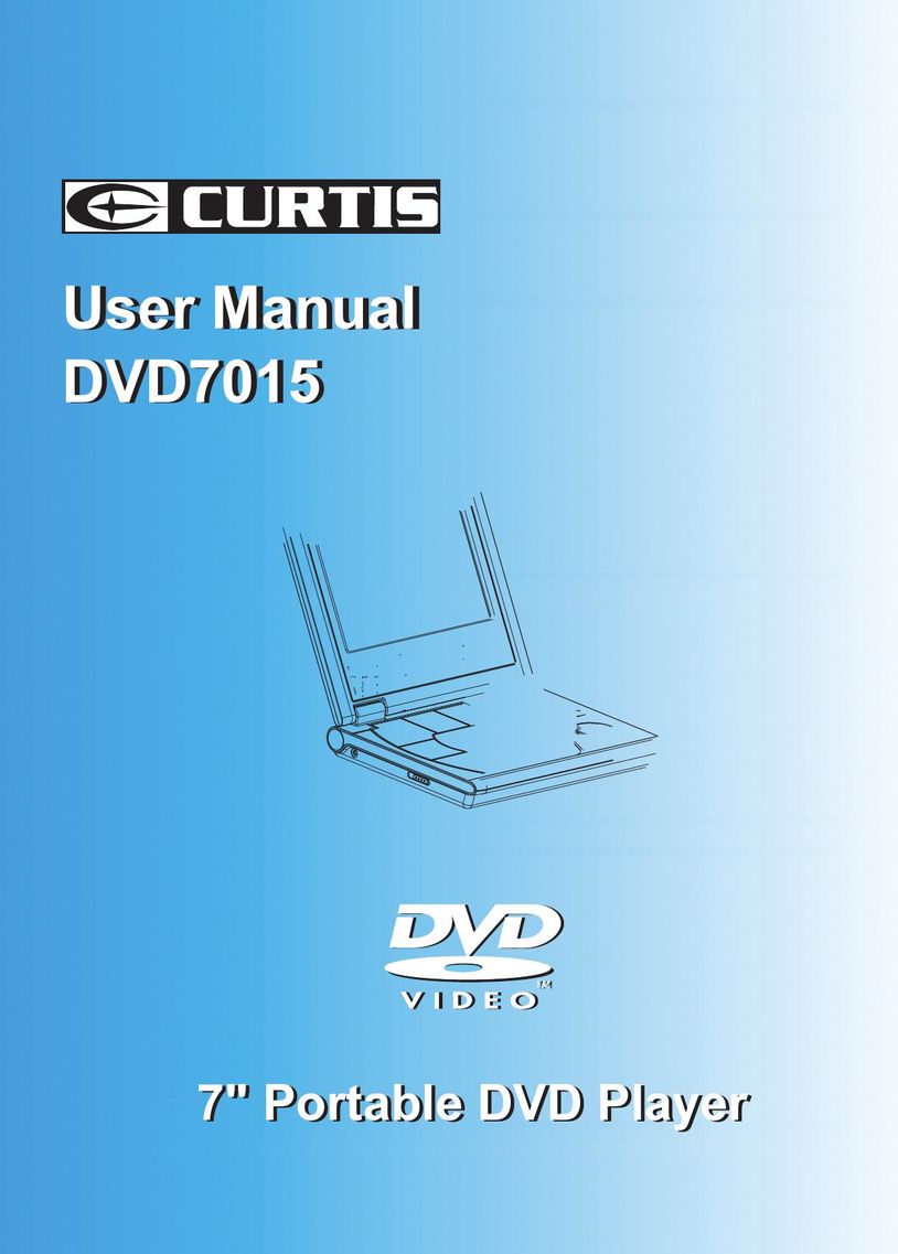 Curtis DVD7015 Portable DVD Player User Manual