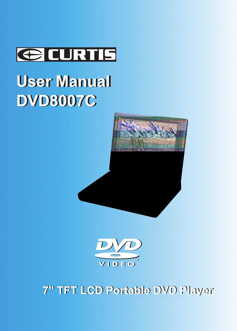 Curtis DVD8007C Portable DVD Player User Manual