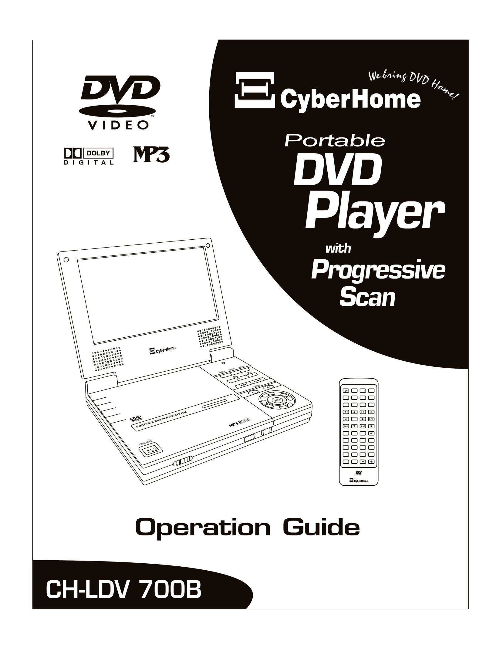 CyberHome Entertainment CH-LDV700B Portable DVD Player User Manual