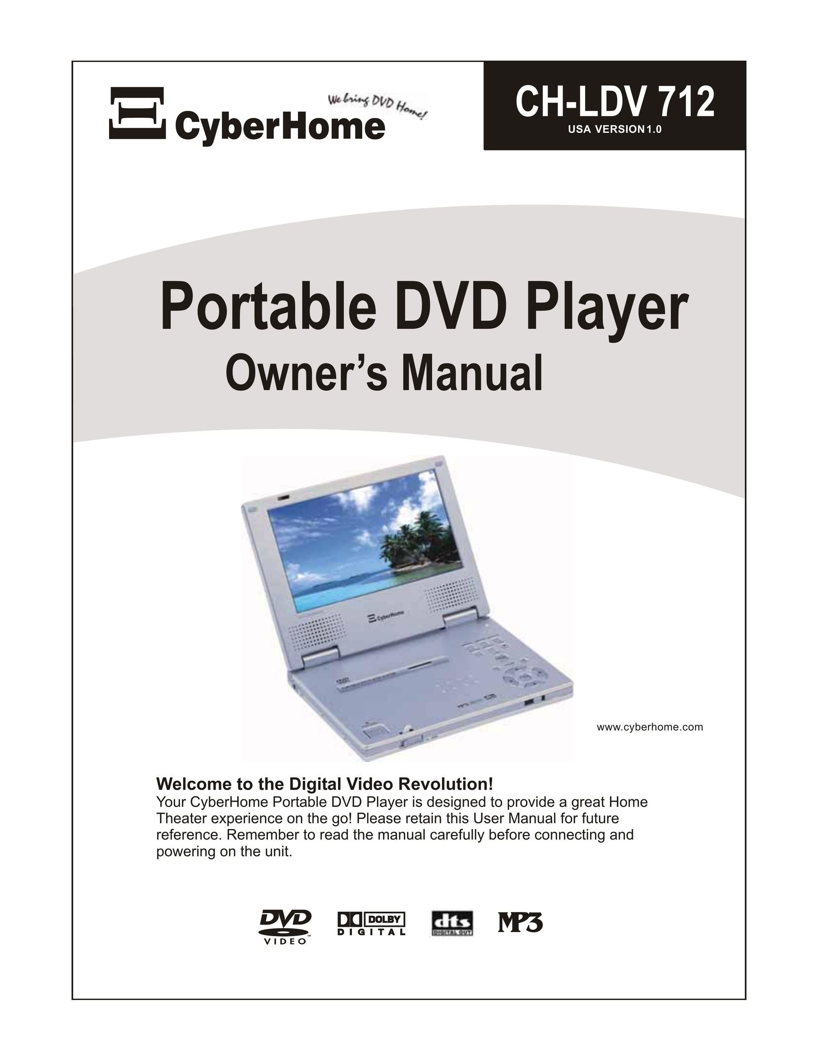 CyberHome Entertainment CHLDV712 Portable DVD Player User Manual