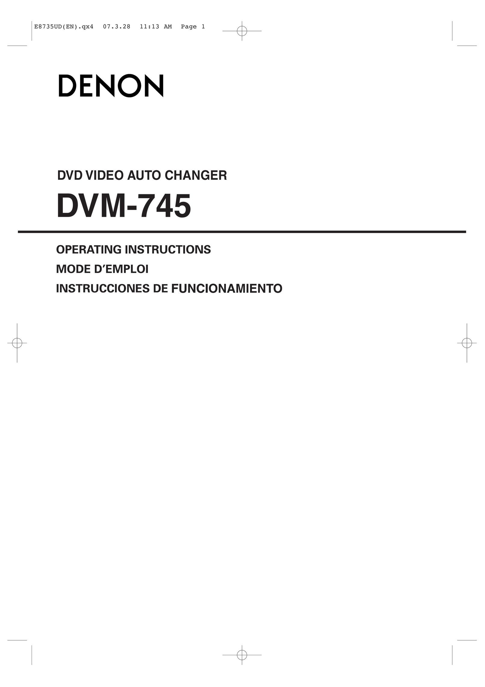 Denon DVM-745 Portable DVD Player User Manual