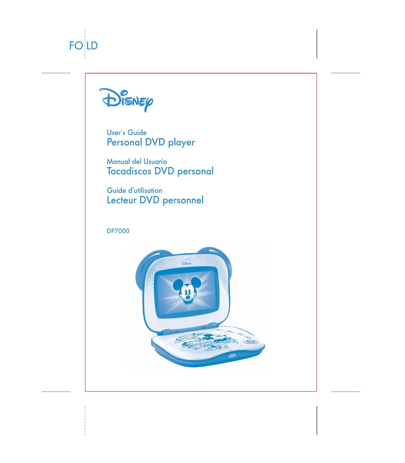 Disney DP7000 Portable DVD Player User Manual