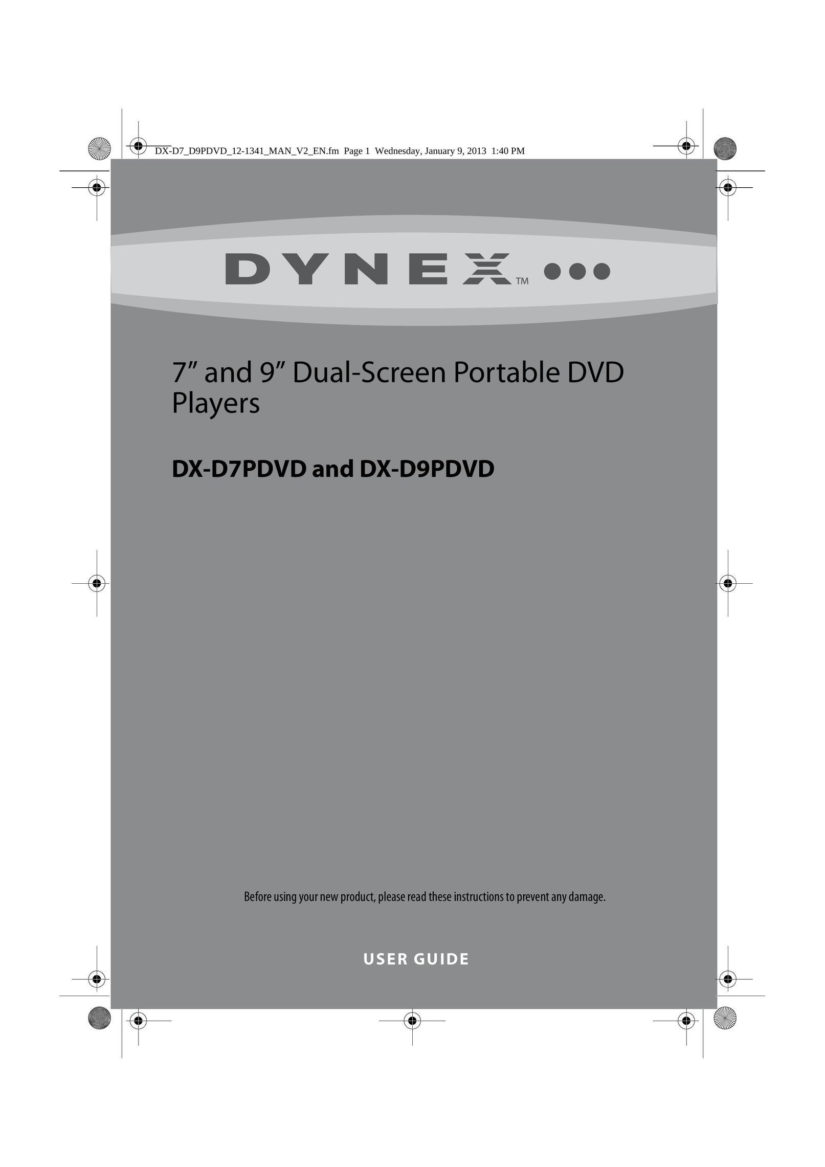 Dynex DX-D9PDVD Portable DVD Player User Manual