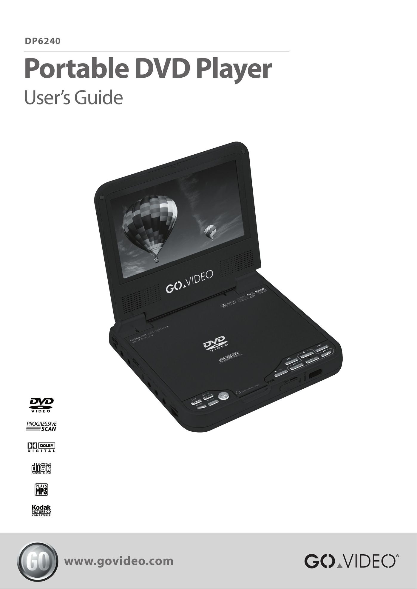 GoVideo DP6240 Portable DVD Player User Manual
