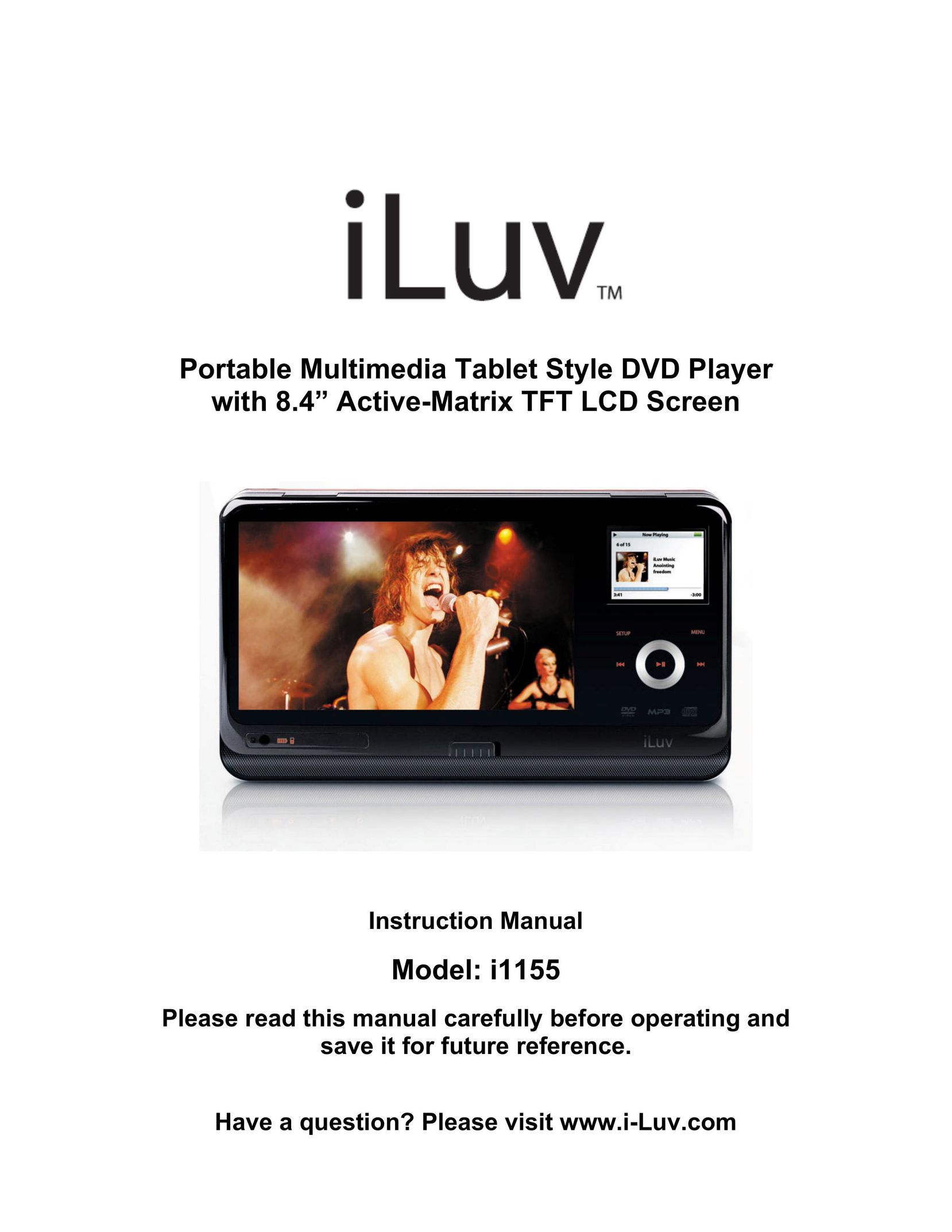Iluv i1155 Portable DVD Player User Manual
