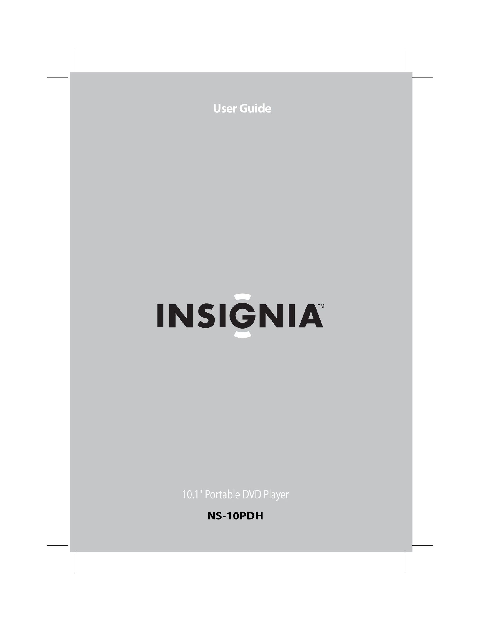 Insignia NS-10PDH Portable DVD Player User Manual