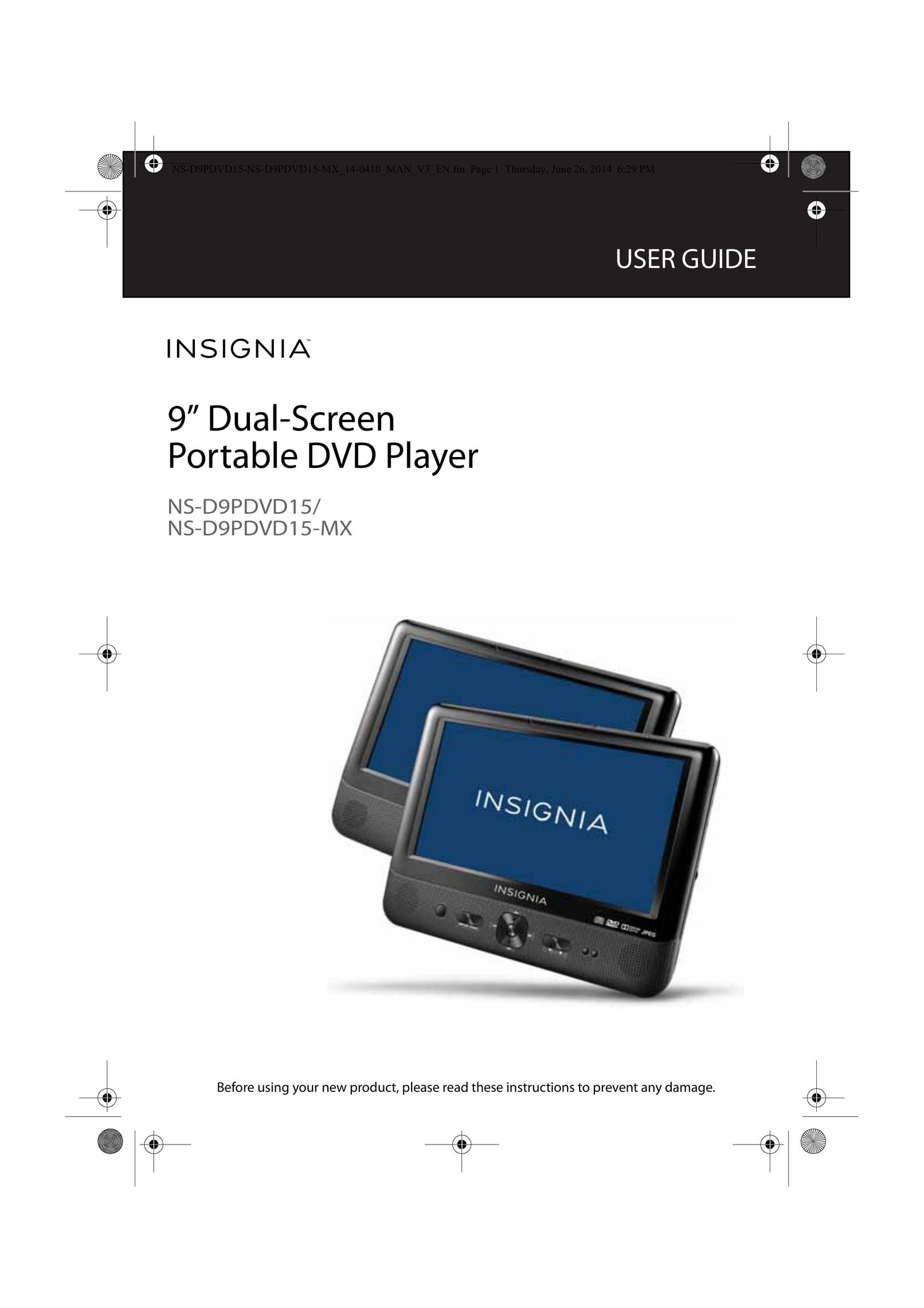 Insignia NS-D9PDVD15-MX Portable DVD Player User Manual