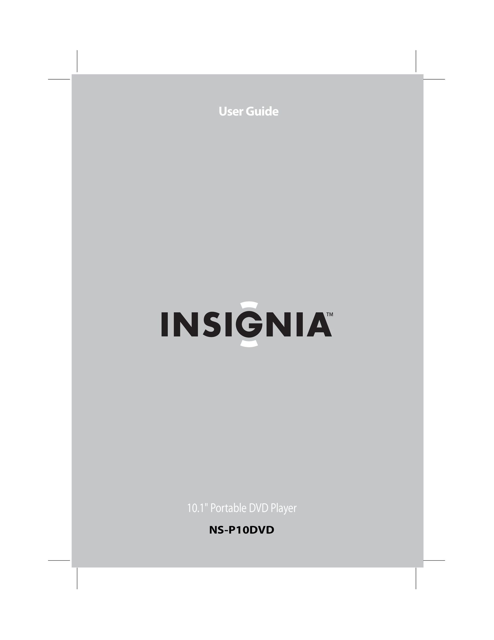 Insignia NS-P10DVD Portable DVD Player User Manual
