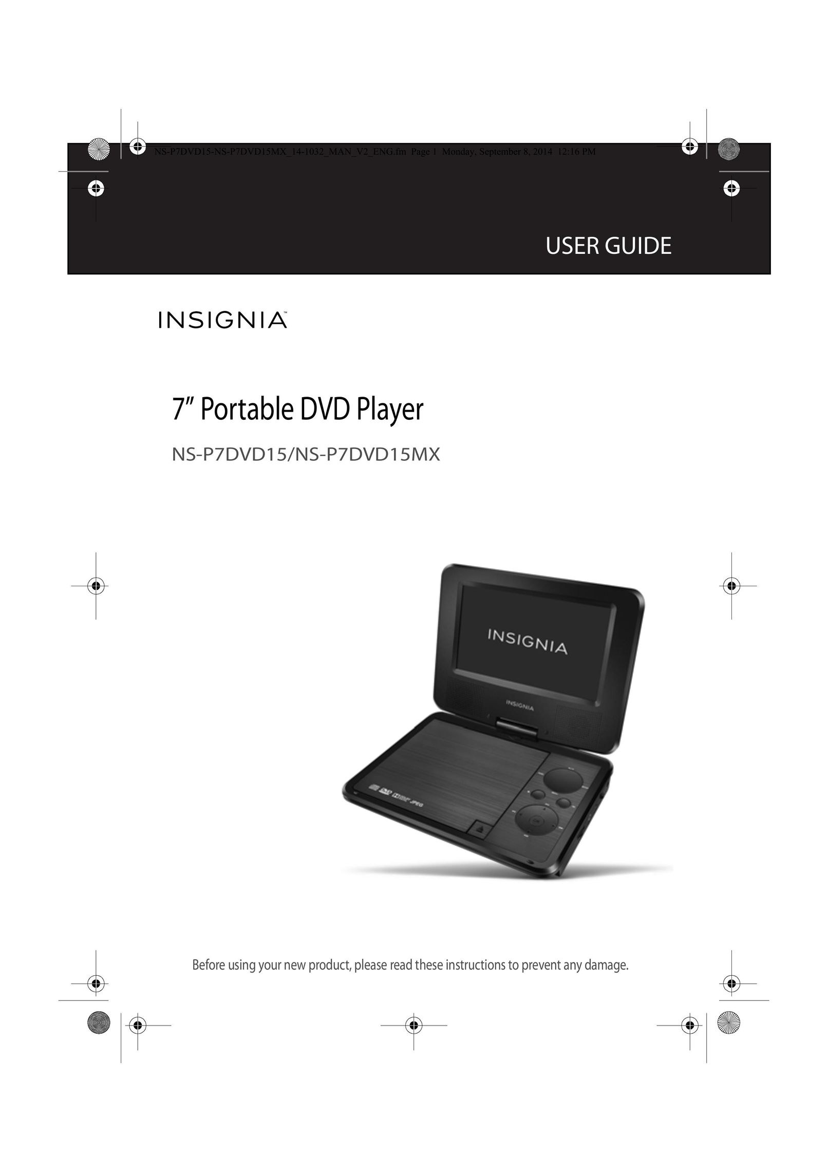 Insignia NS-P7DVD15MX Portable DVD Player User Manual