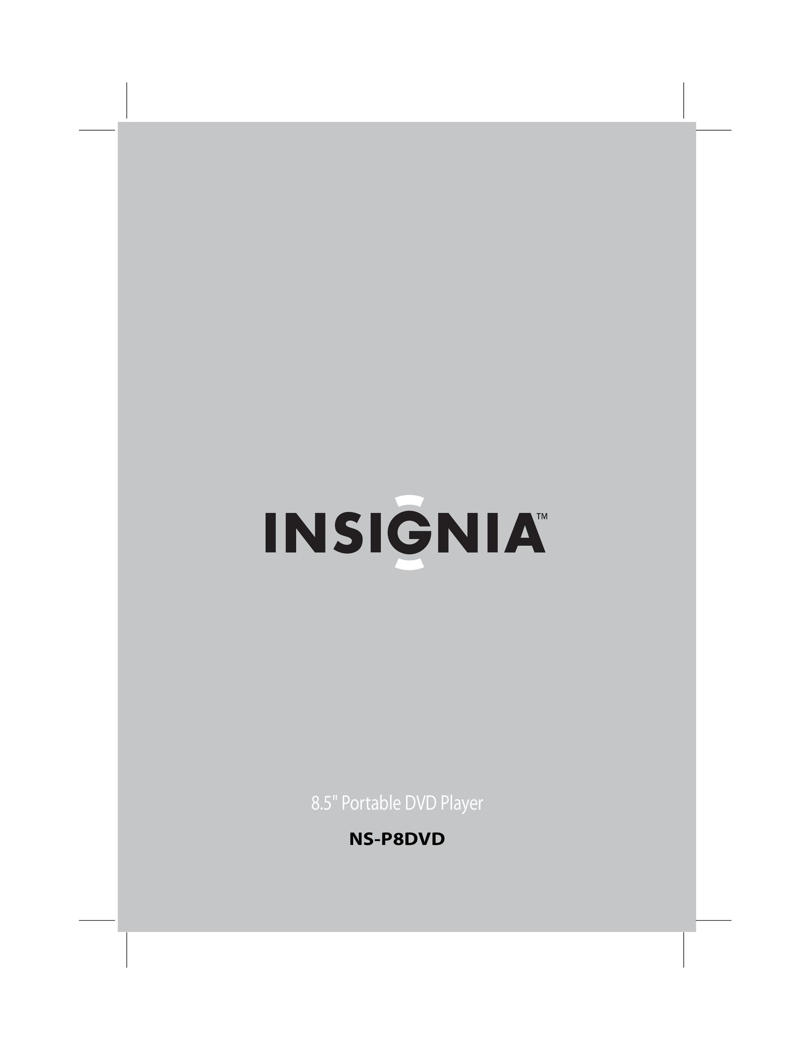Insignia NS-P8DVD Portable DVD Player User Manual