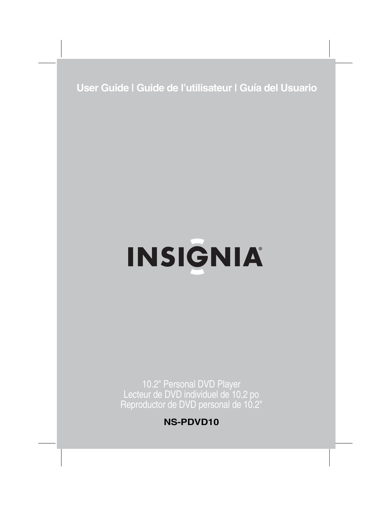 Insignia NS-PDVD10 Portable DVD Player User Manual