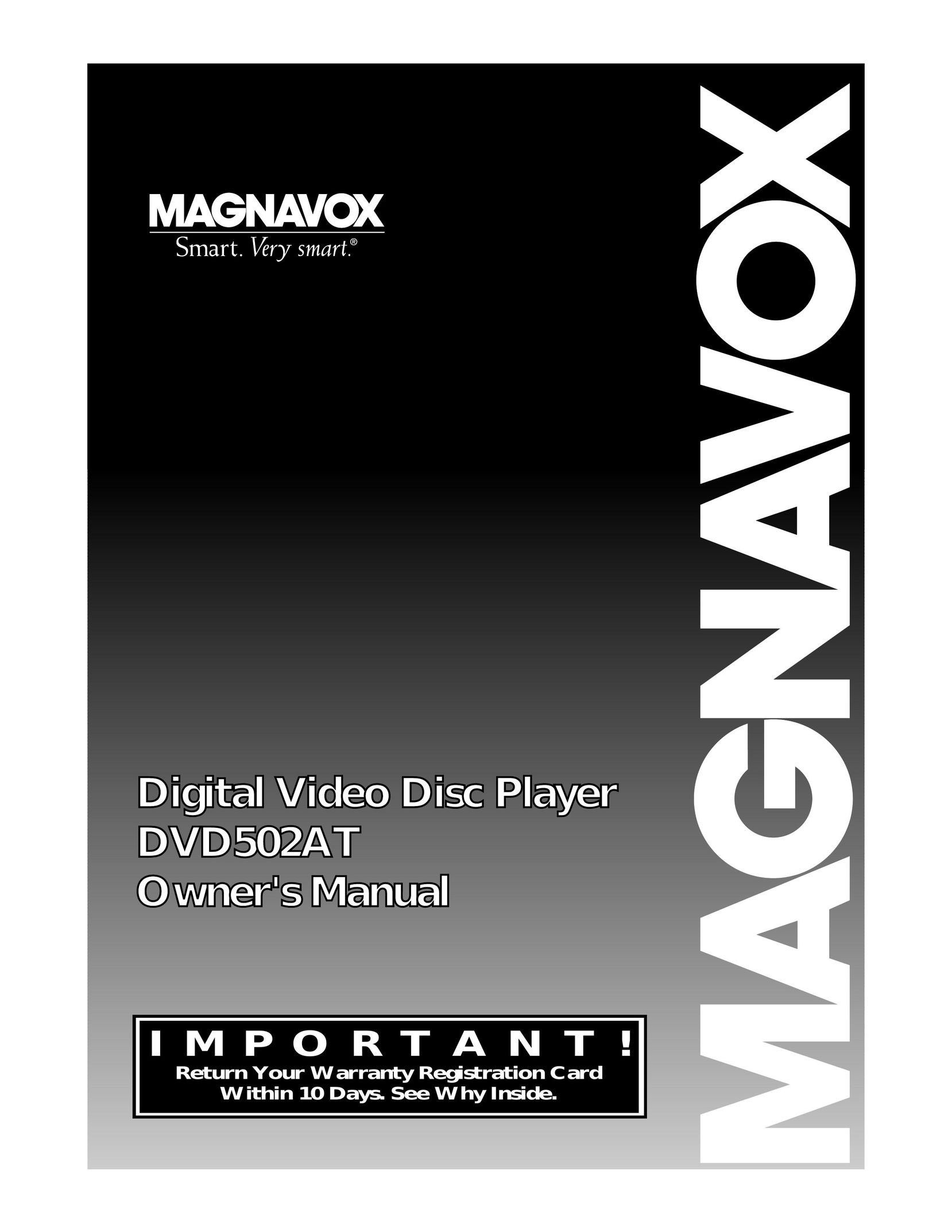 Magnavox DVD502AT Portable DVD Player User Manual