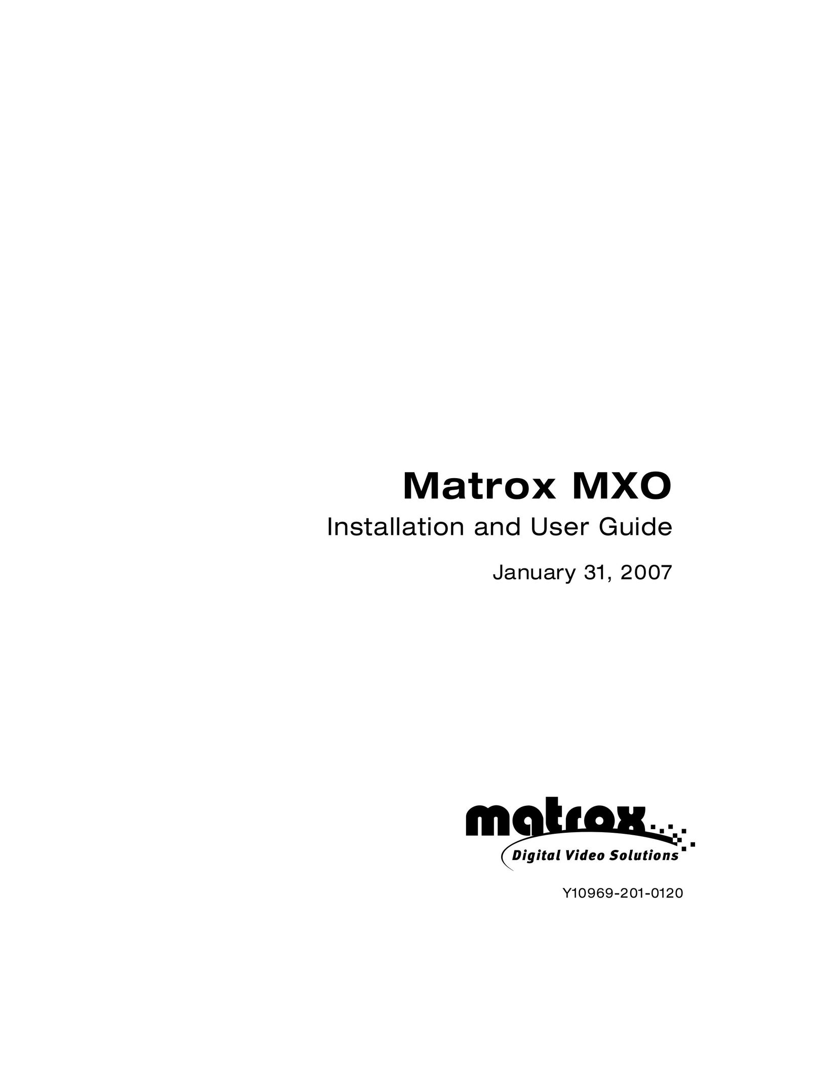 Matrox Electronic Systems Matrox MXO Portable DVD Player User Manual