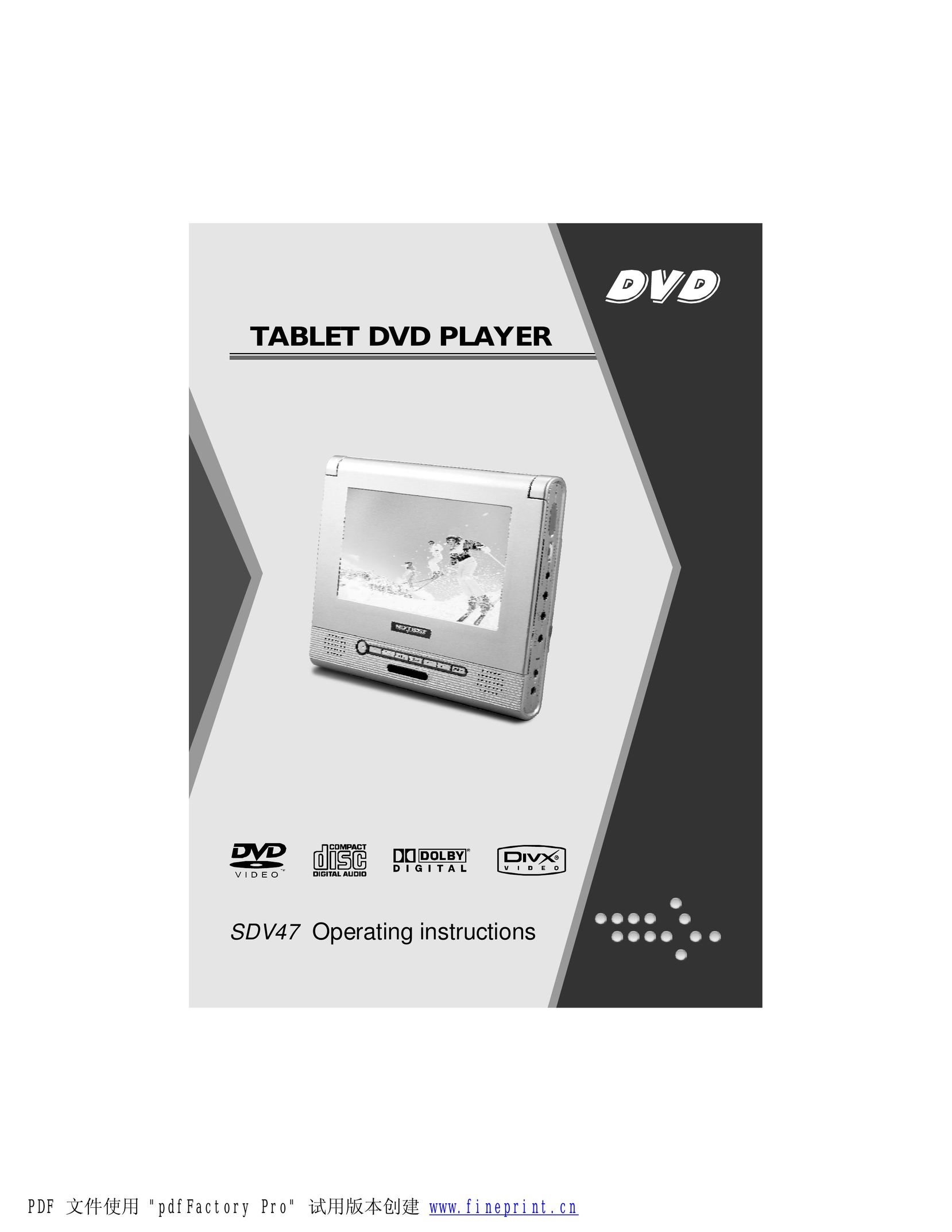 NextBase SDV47 Portable DVD Player User Manual