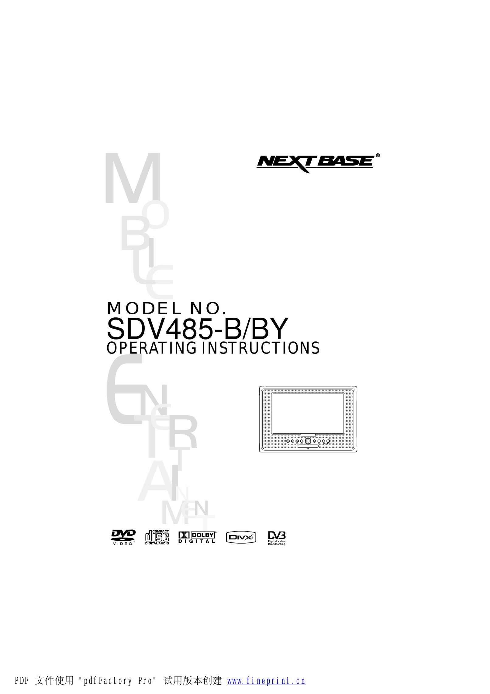 NextBase SDV485-B Portable DVD Player User Manual
