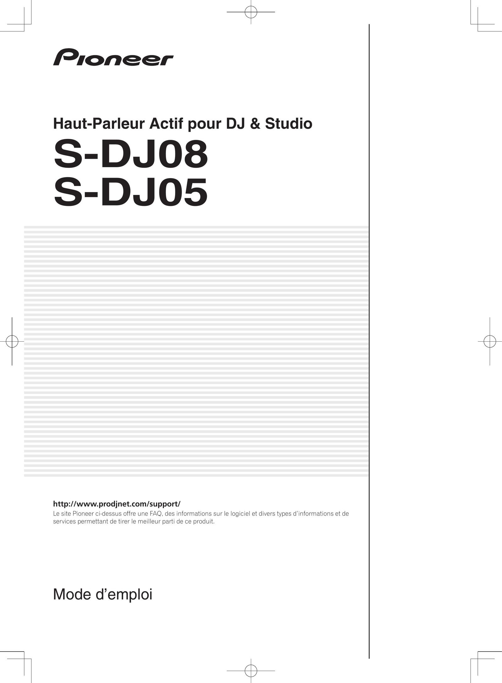 Pioneer S-DJ05 Portable DVD Player User Manual