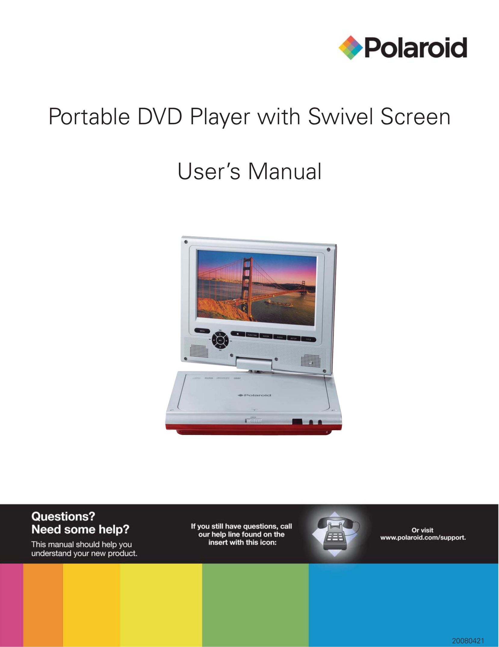 Polaroid 20071226 Portable DVD Player User Manual