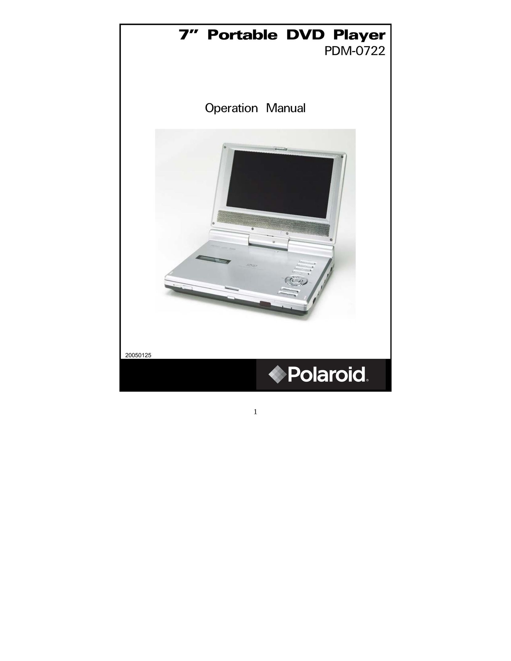 Polaroid PDM-0722 Portable DVD Player User Manual