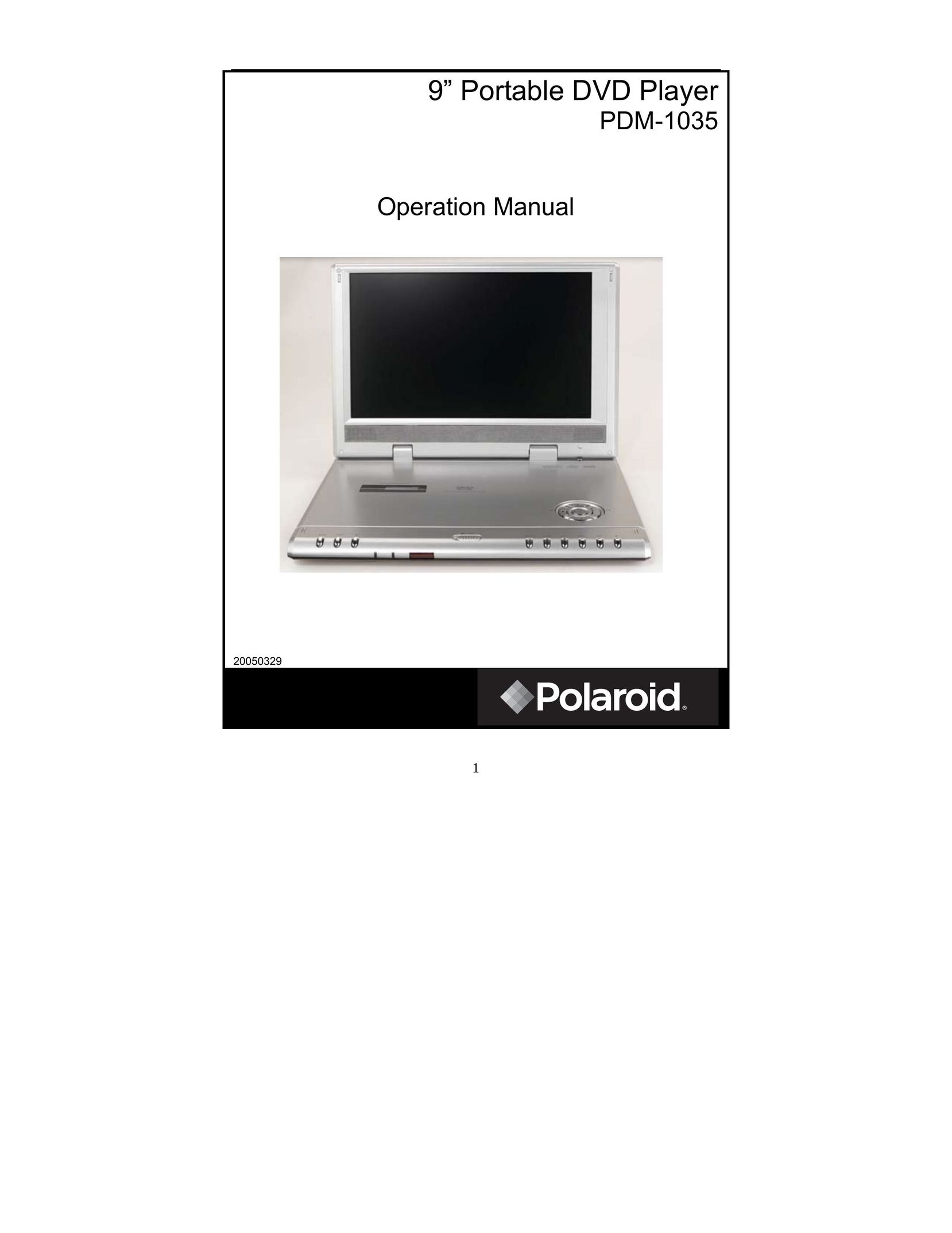 Polaroid PDM-1035 Portable DVD Player User Manual