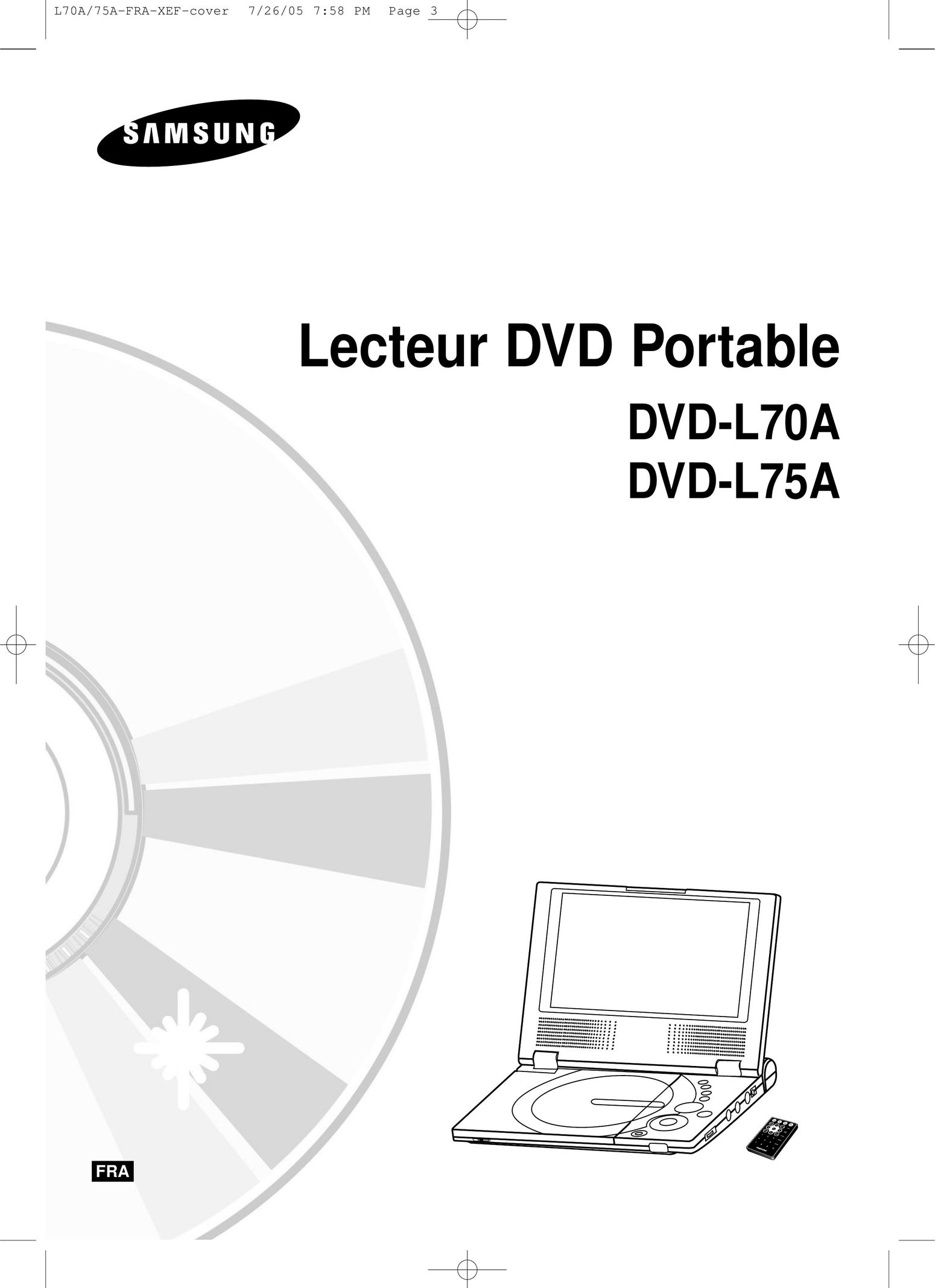Samsung DVD-L70A Portable DVD Player User Manual
