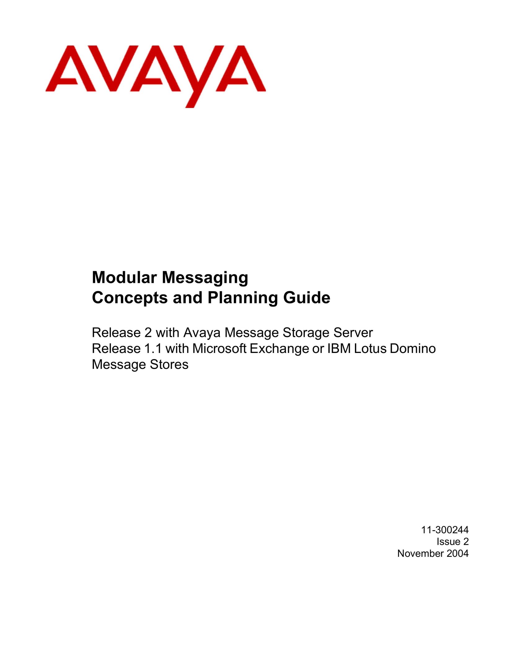Avaya 11-300244 Portable Media Storage User Manual