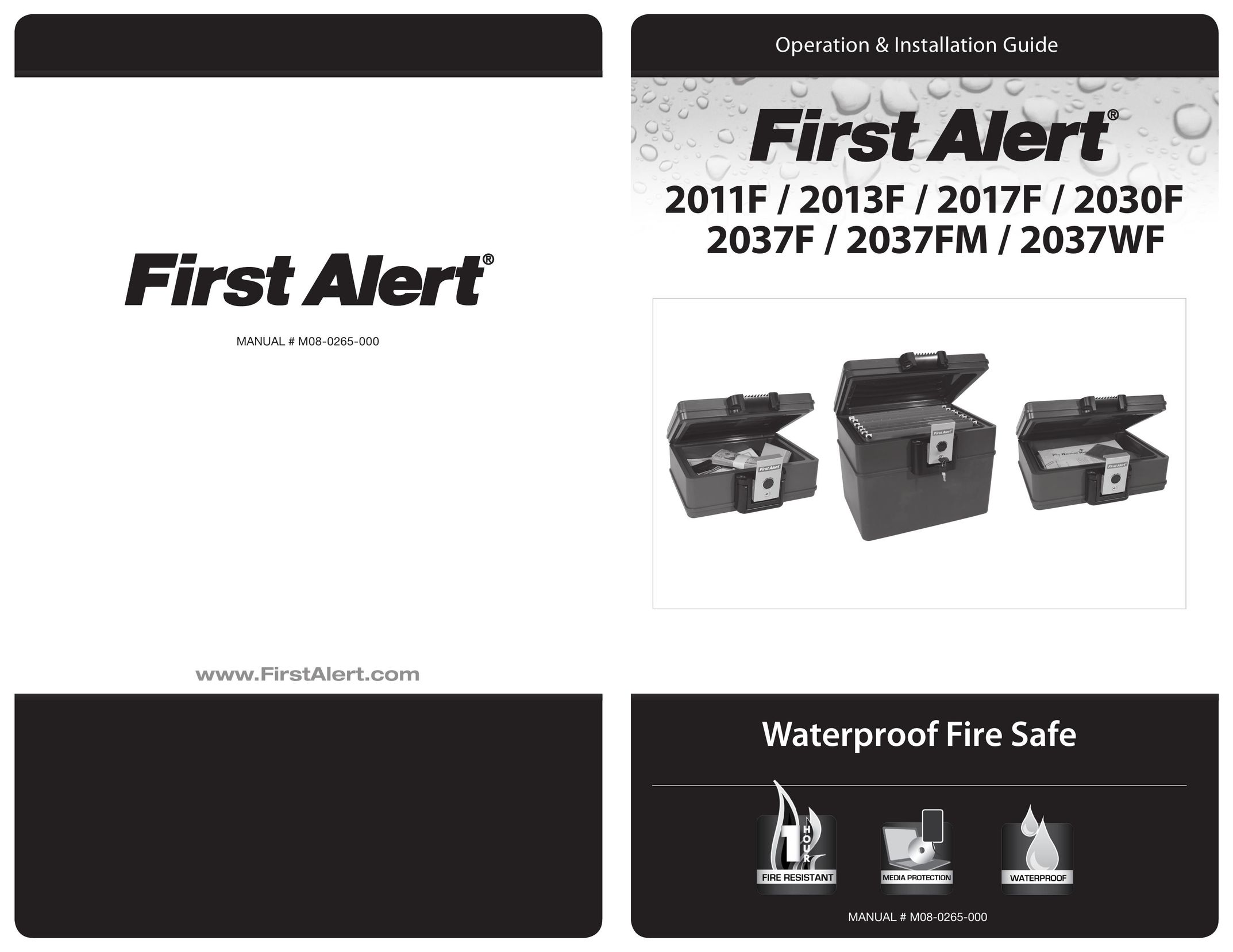 First Alert 2037WF Portable Media Storage User Manual