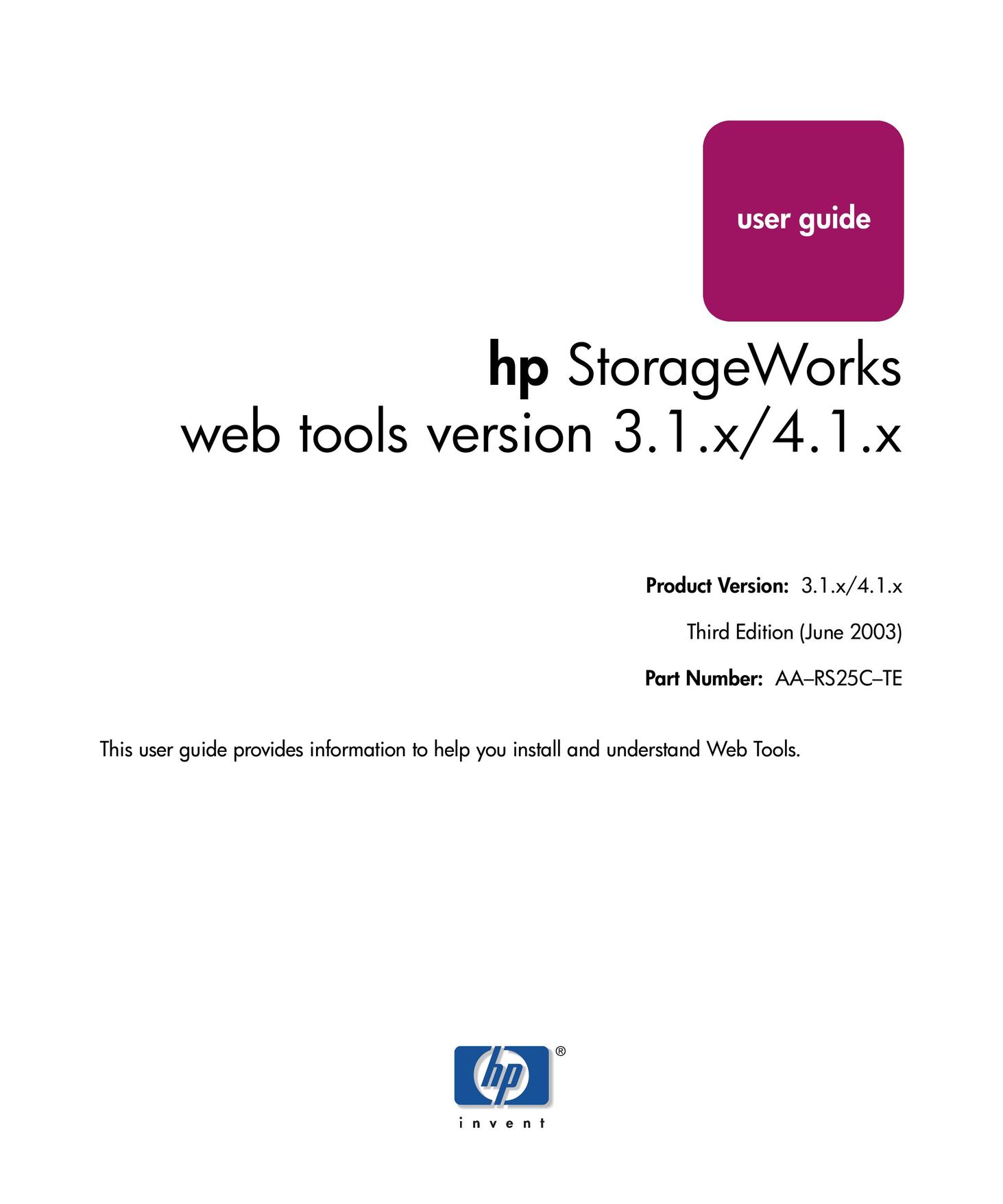 HP (Hewlett-Packard) 4.1.X Portable Media Storage User Manual