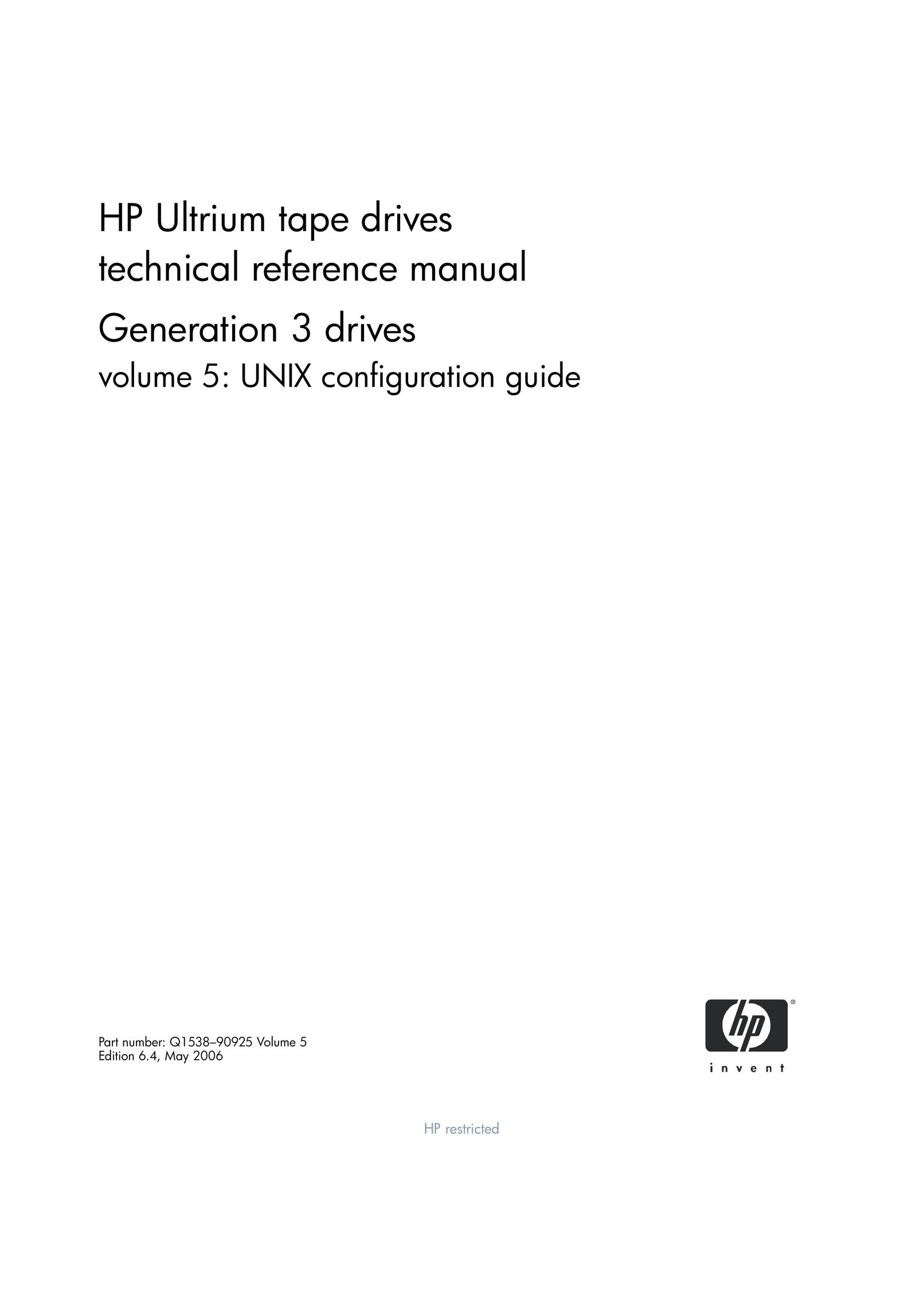 HP (Hewlett-Packard) Q1538-90925 Portable Media Storage User Manual