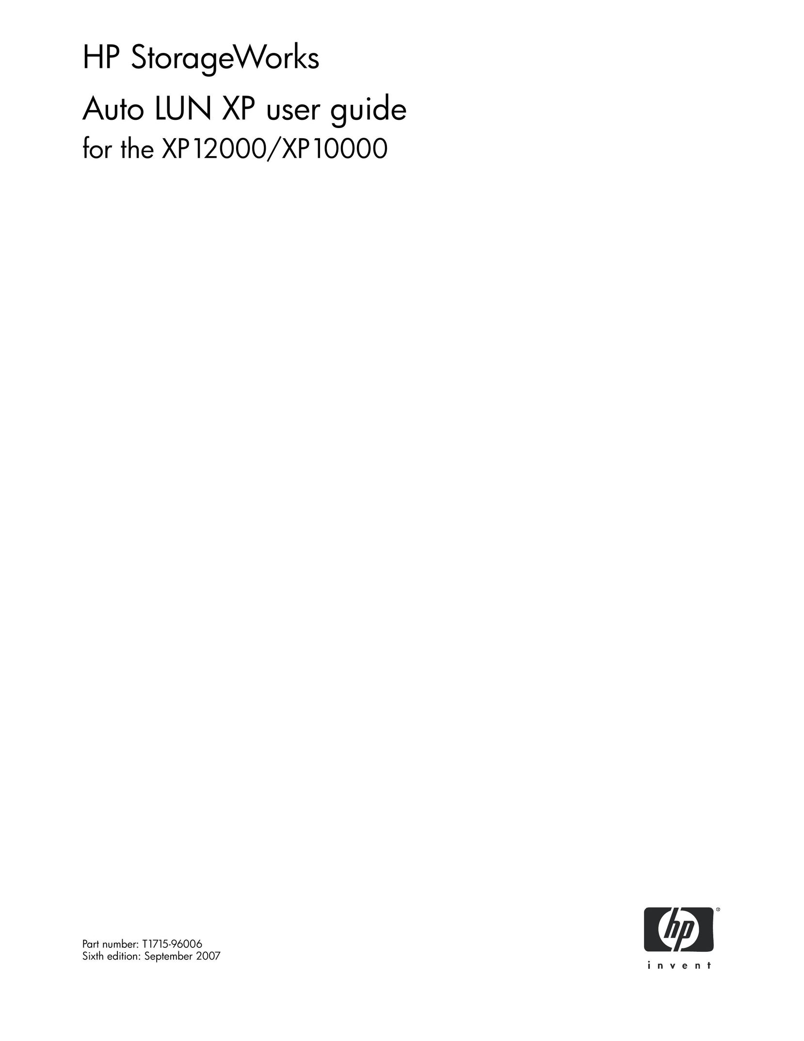 HP (Hewlett-Packard) XP10000 Portable Media Storage User Manual