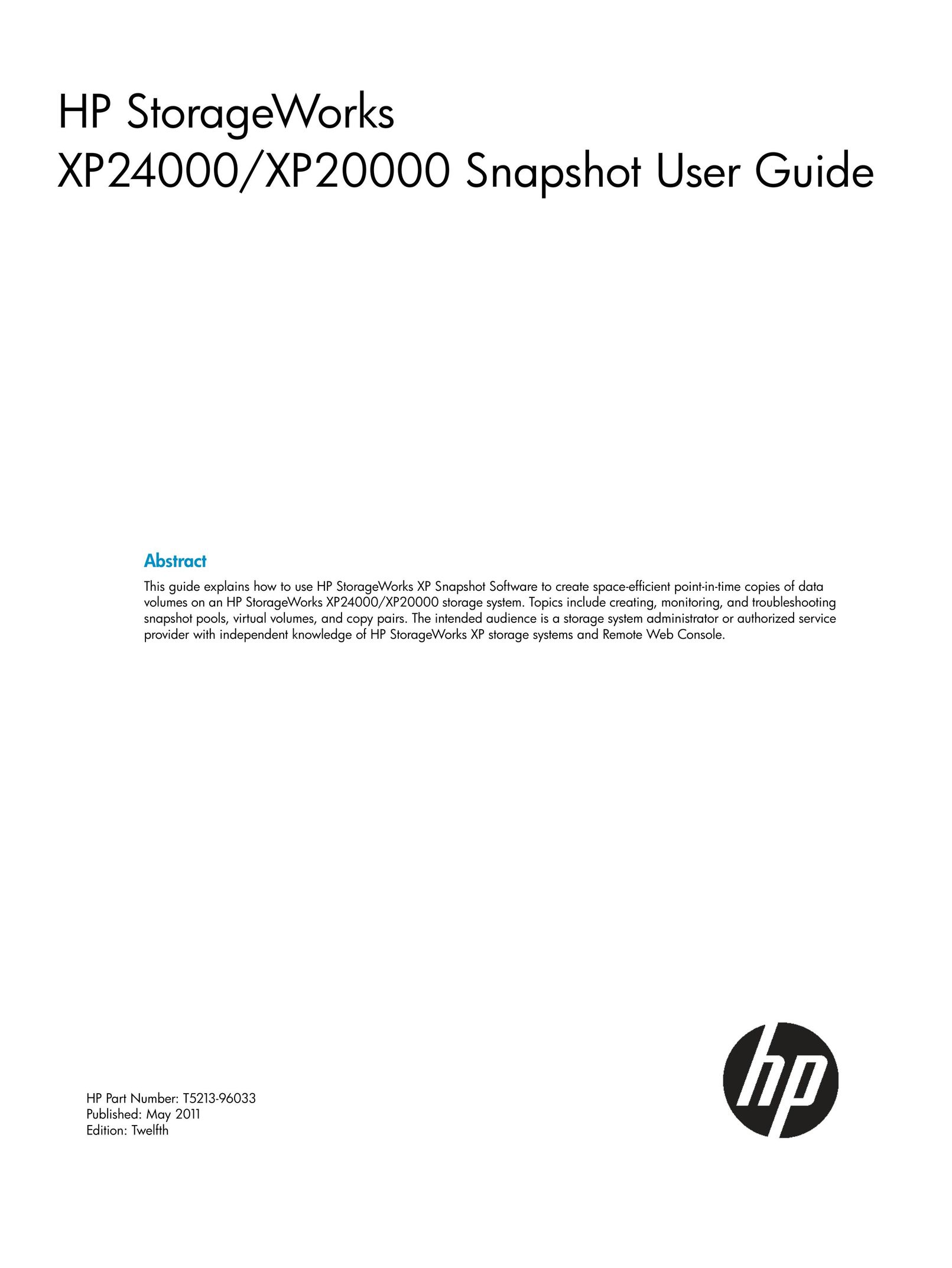 HP (Hewlett-Packard) XP20000 Portable Media Storage User Manual