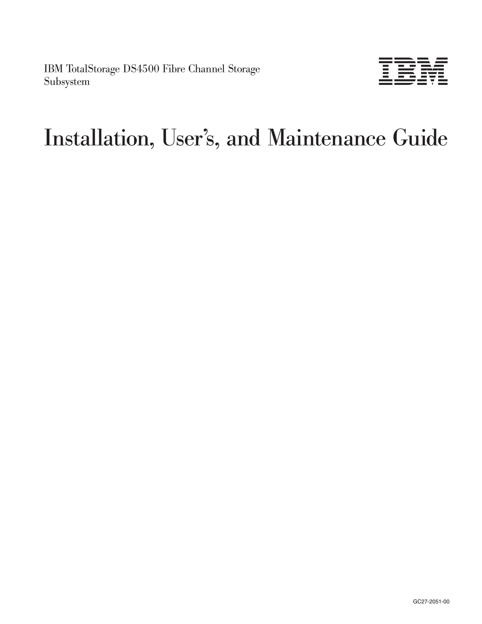 IBM DS4500 Portable Media Storage User Manual