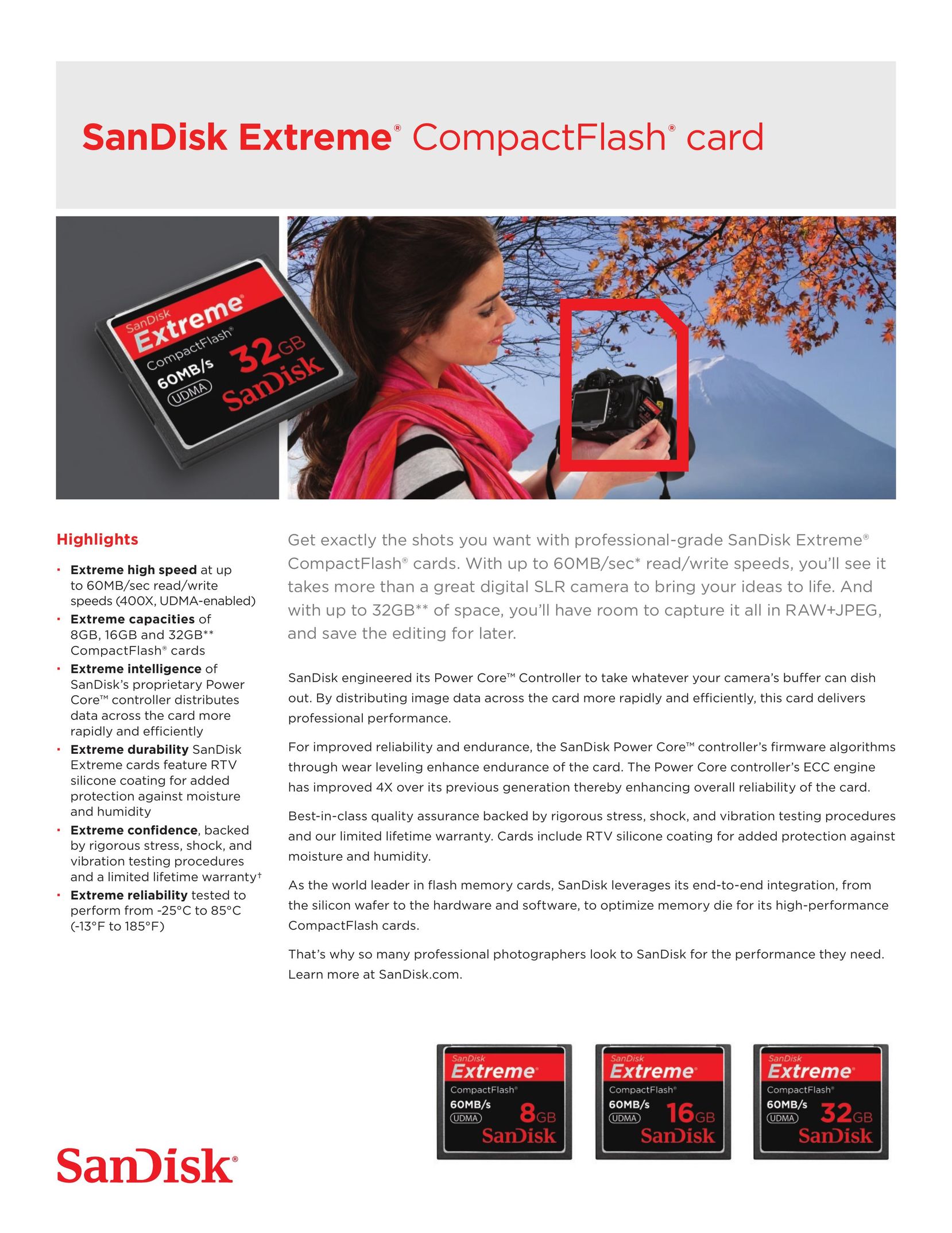 SanDisk SDCFX016GA61 Portable Media Storage User Manual