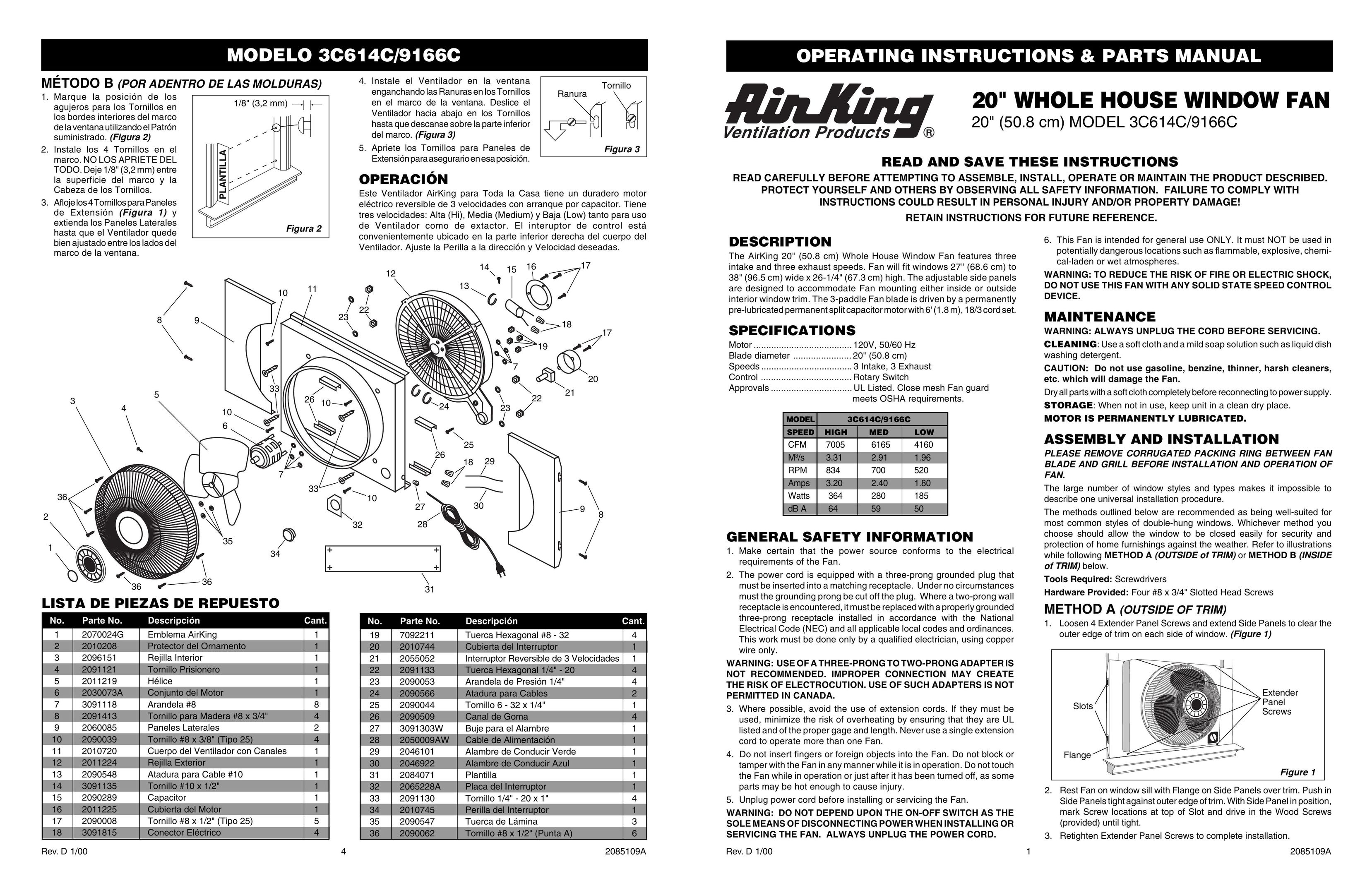 Air King 9166C Portable Multimedia Player User Manual