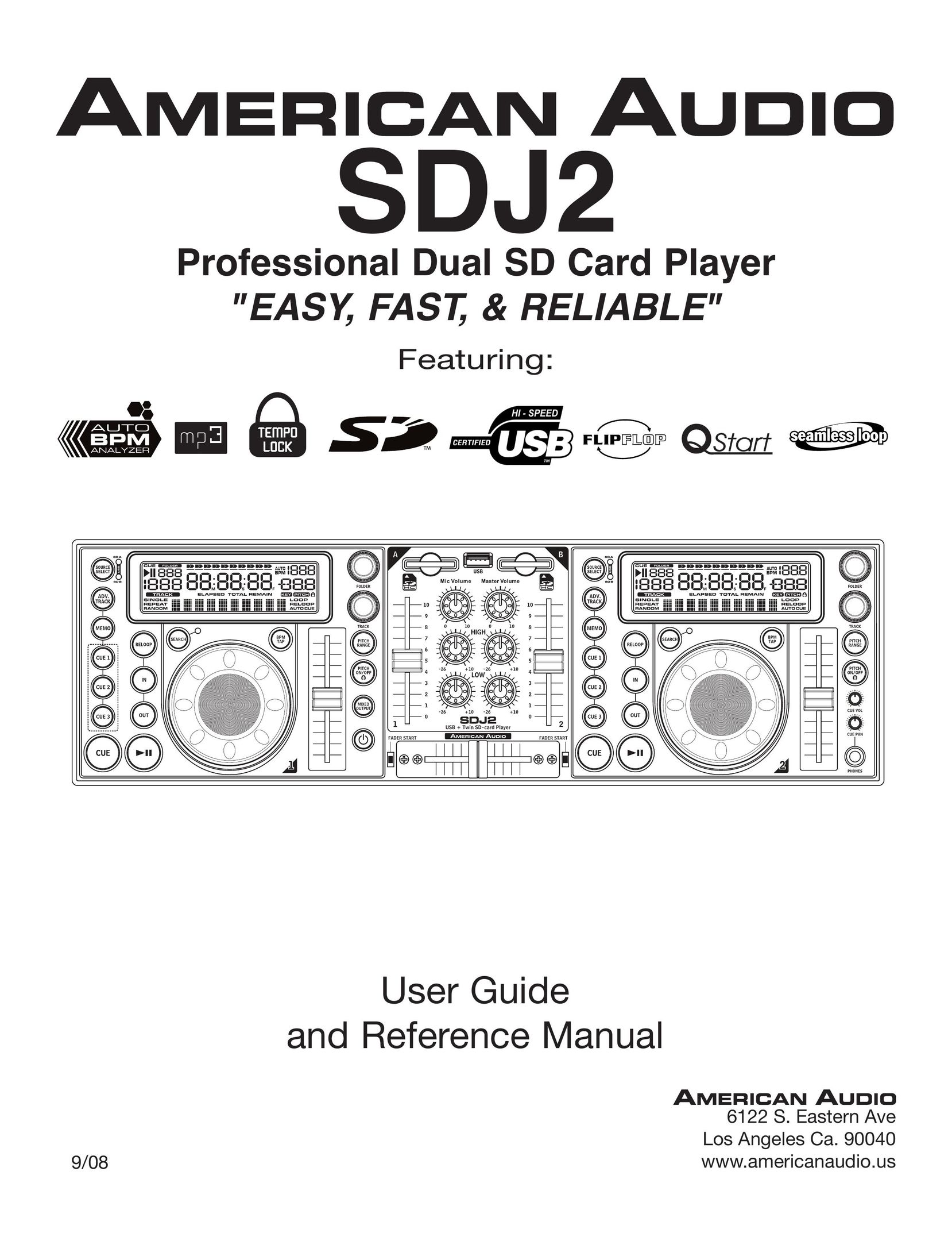 American Audio SDJ-2 Portable Multimedia Player User Manual