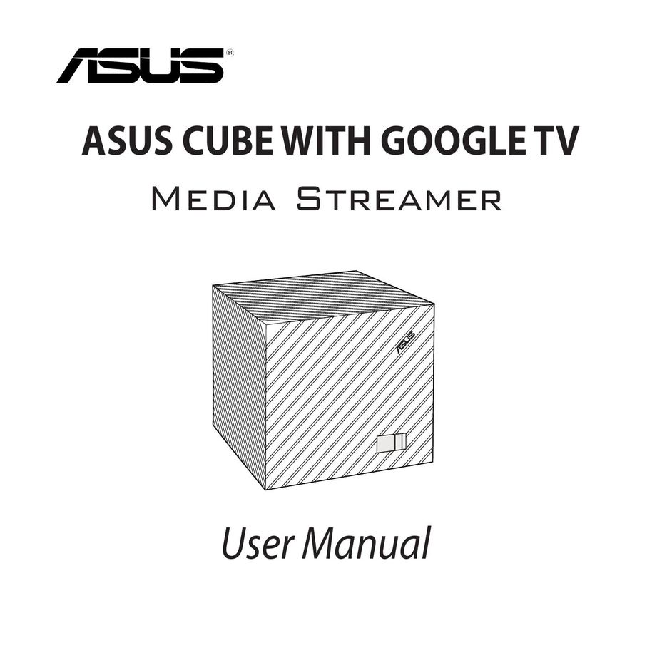 Asus ASUS CUBE/GOOGLE TV Portable Multimedia Player User Manual