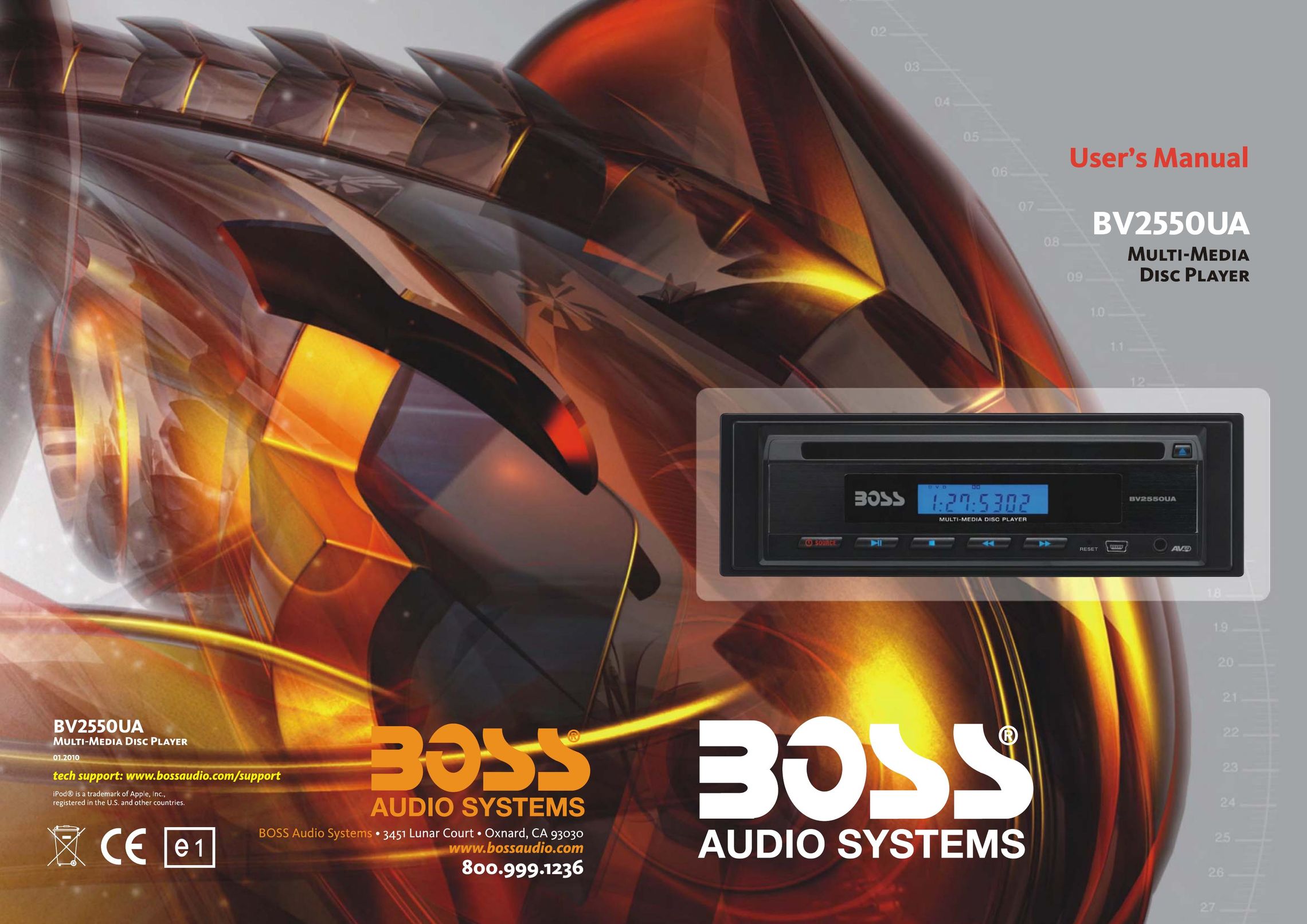 Boss Audio Systems BV255OUA Portable Multimedia Player User Manual