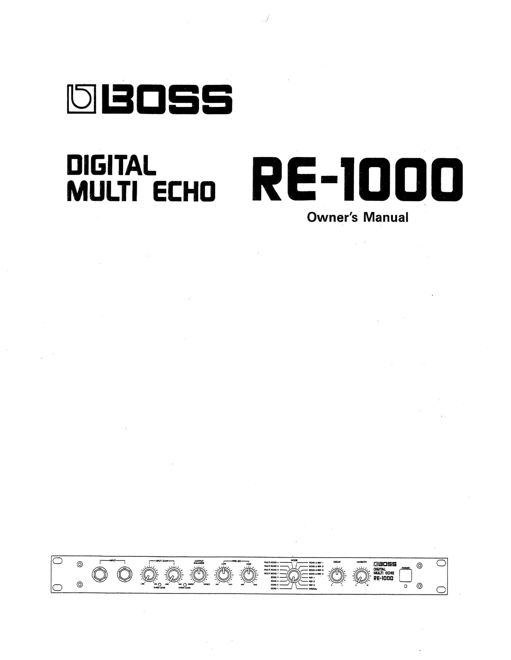 Boss Audio Systems RE-1000 Portable Multimedia Player User Manual